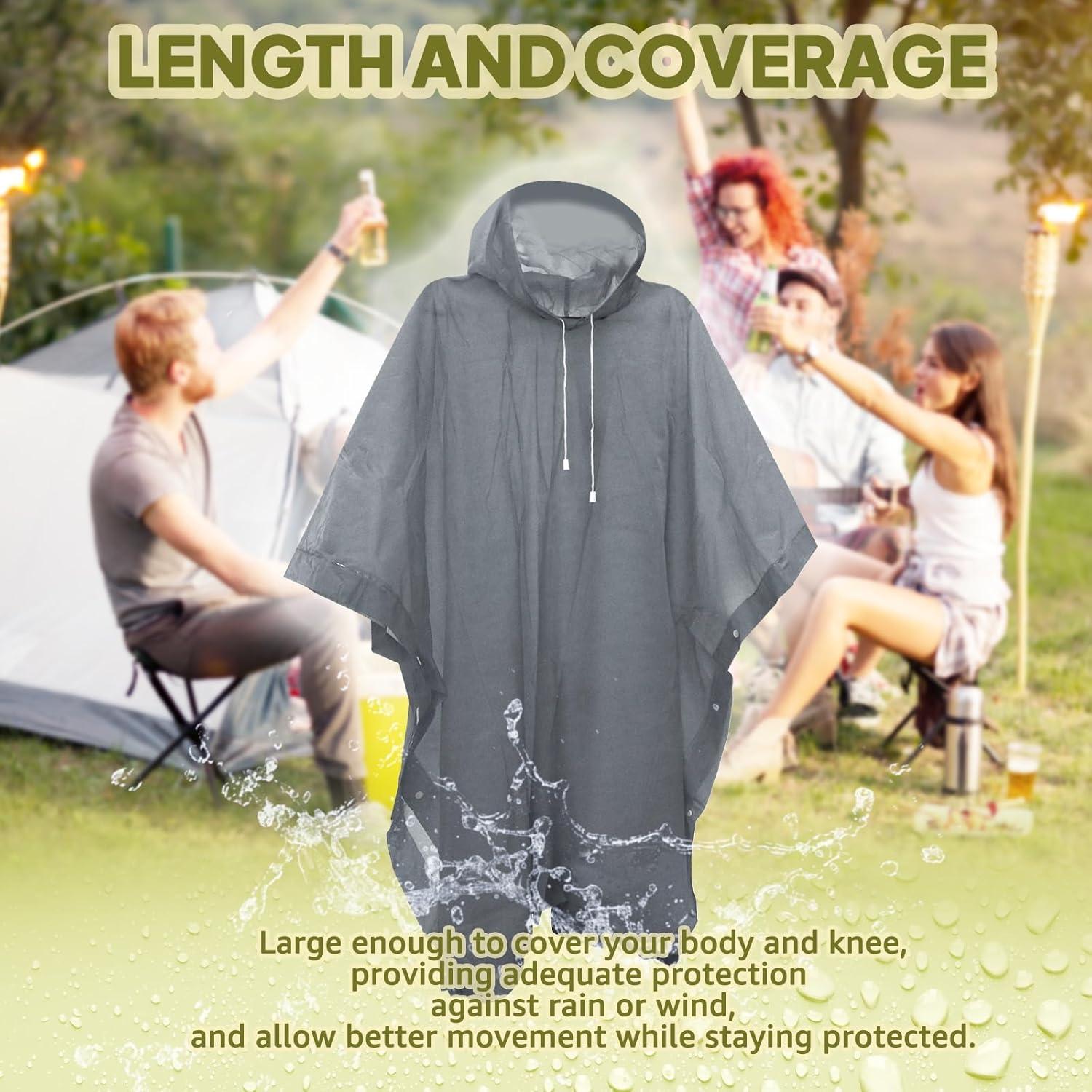 Ponchos de Lluvia Anyoo para Adultos Reutilizables 2 Piezas