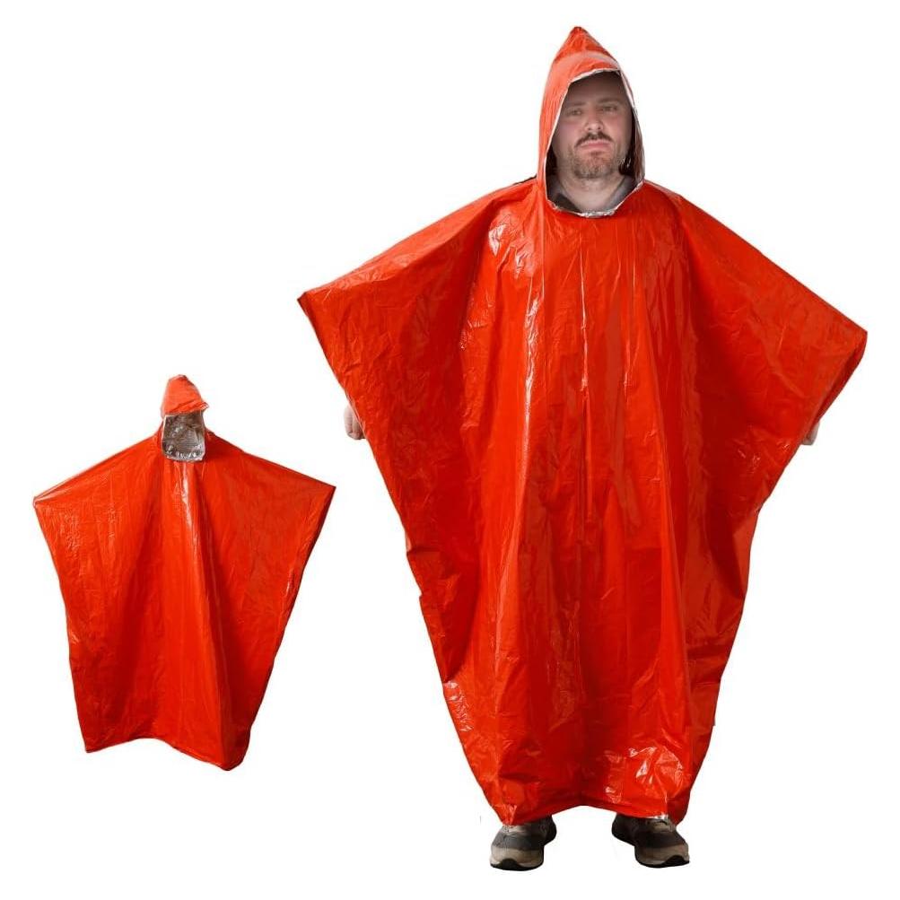 Poncho de Emergencia Mylar XL Naranja - 2 Unidades 4.54 kg