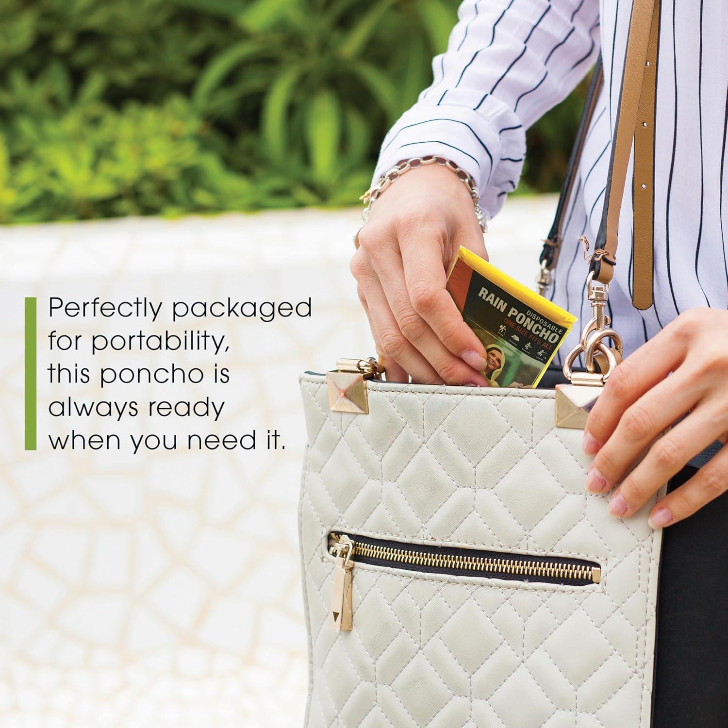 Ponchos Desechables Amarillos con Capucha - Paquete de 5