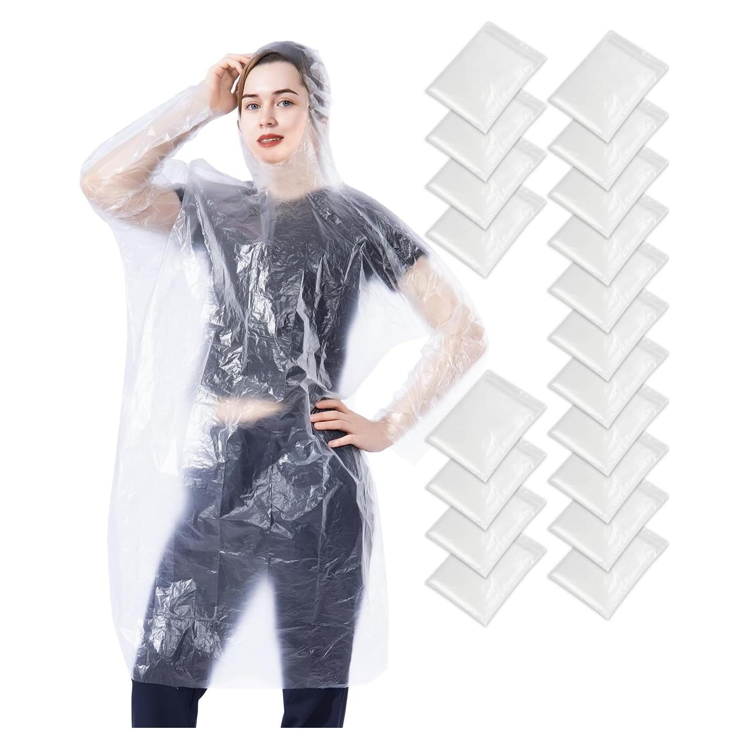 Paquete de 50 Ponchos de Lluvia Desechables SmileLucky