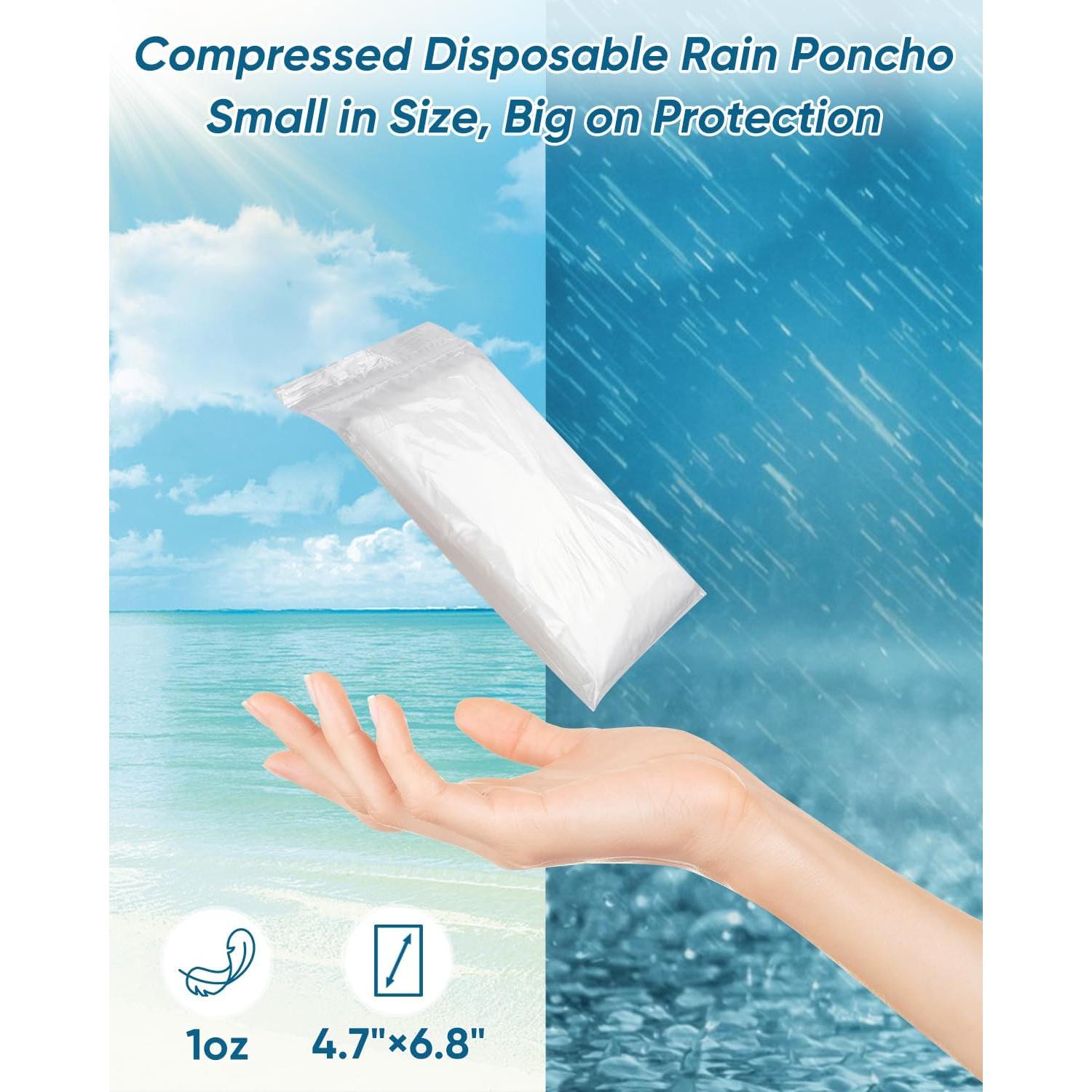 Paquete de 50 Ponchos de Lluvia Desechables SmileLucky