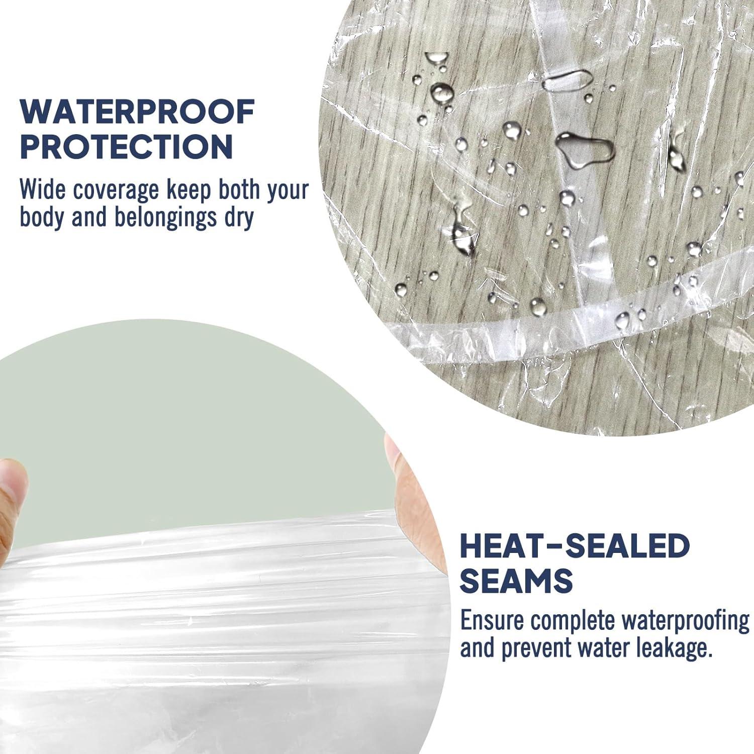 Poncho desechable ANYOO impermeable para adultos - 5 paquetes