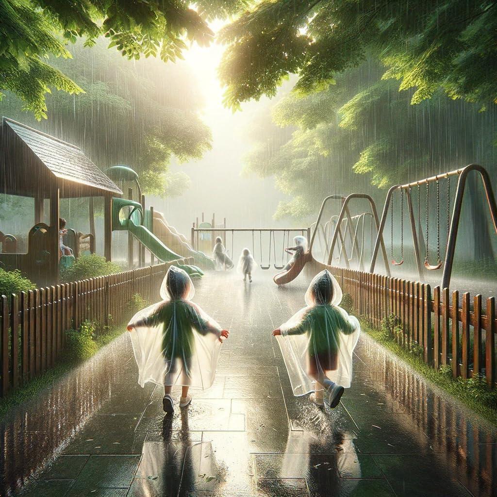 Ponchos de Lluvia Desechables Hagon PRO para Niños - 5 Paquete