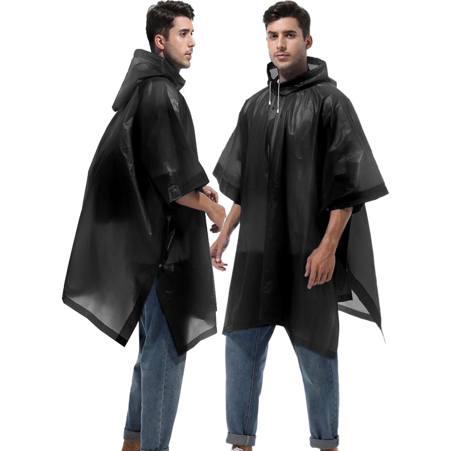 Paquete de 2 Ponchos de Lluvia Reutilizables HOOMBOOM