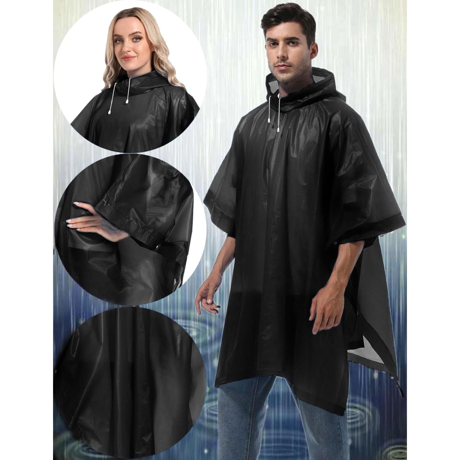 Paquete de 2 Ponchos de Lluvia Reutilizables HOOMBOOM
