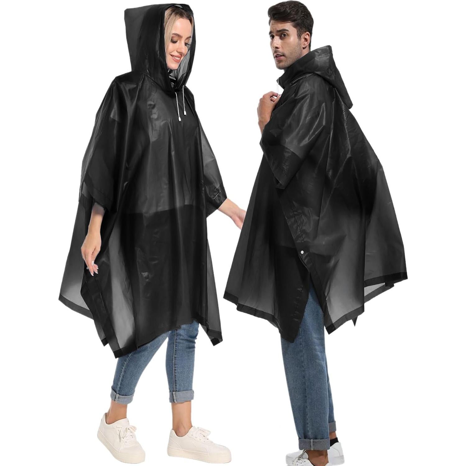Paquete de 2 Ponchos de Lluvia Reutilizables HOOMBOOM