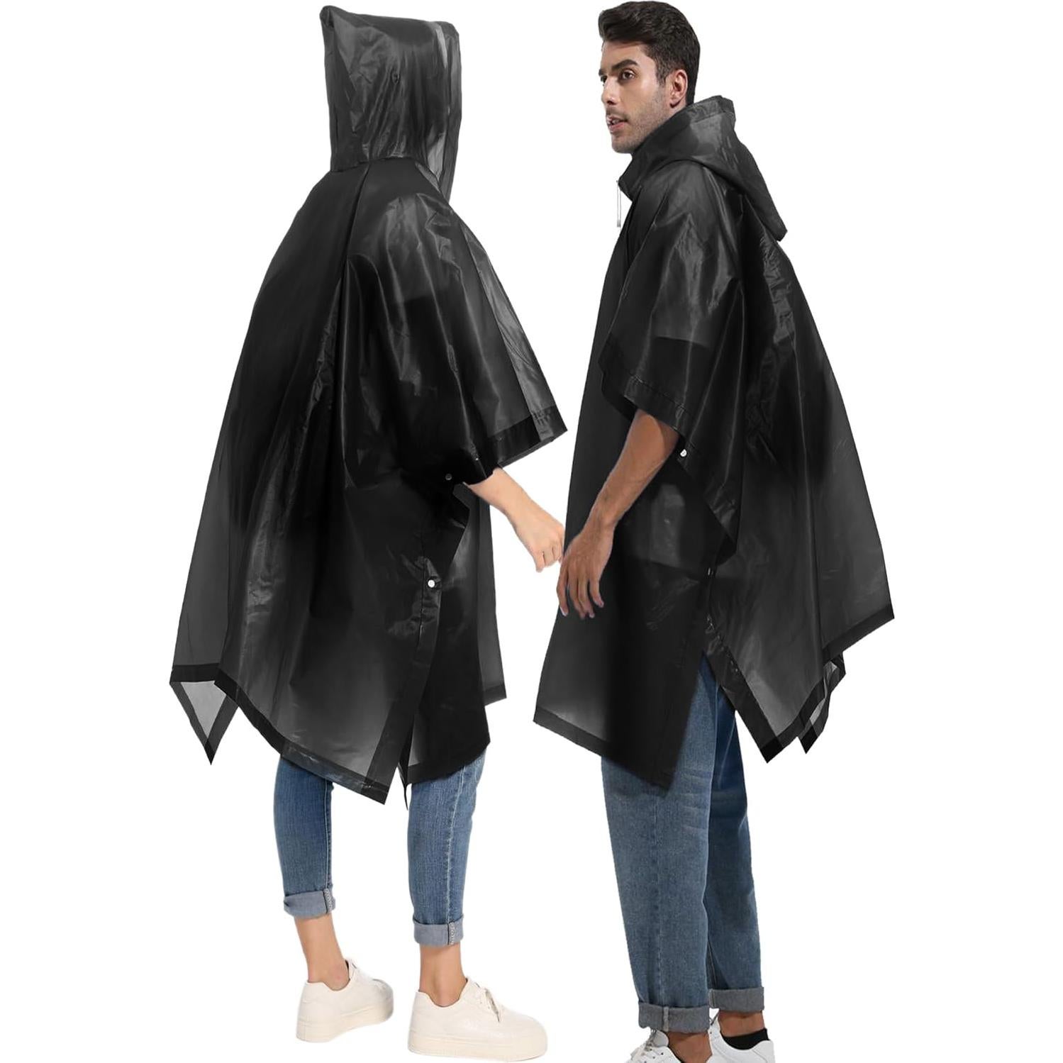 Paquete de 2 Ponchos de Lluvia Reutilizables HOOMBOOM