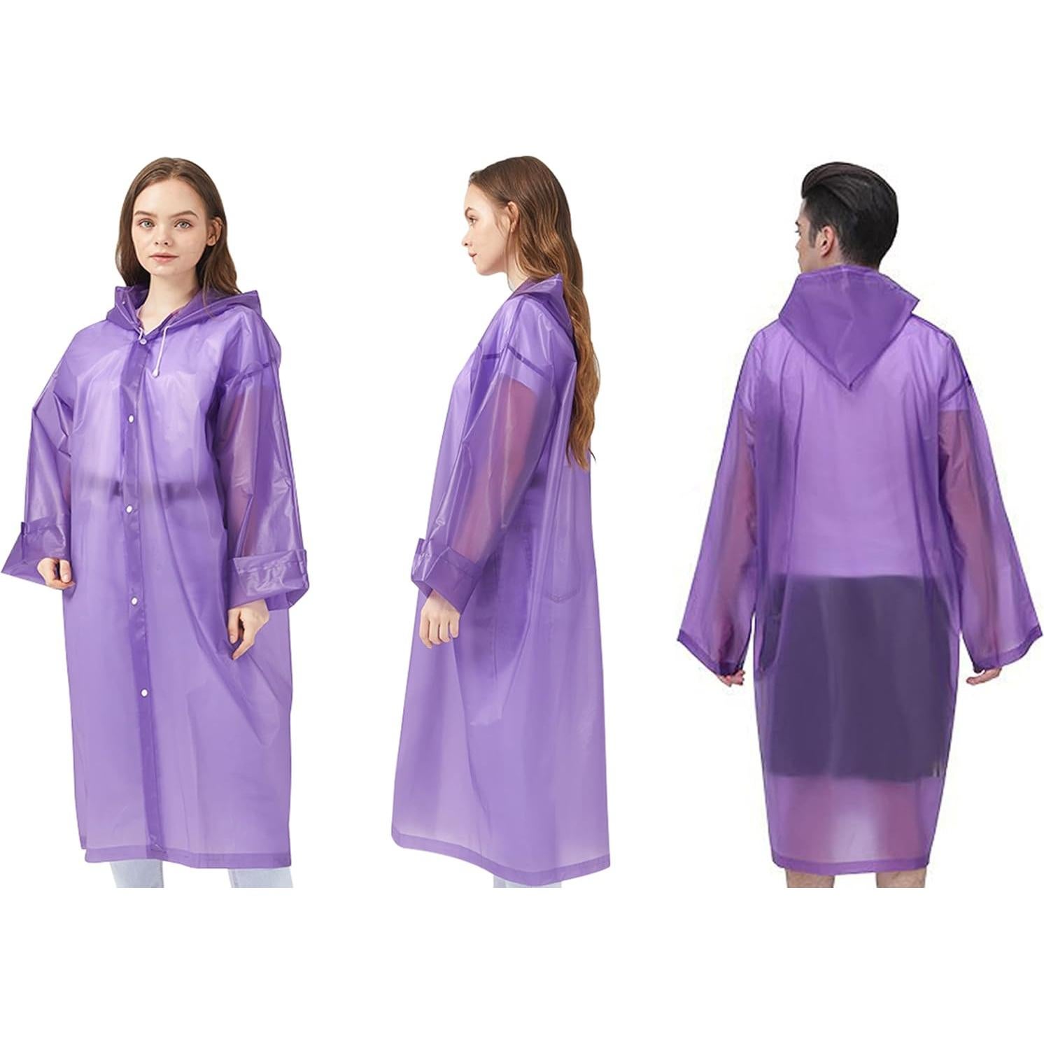 Ponchos de Lluvia Cosowe Reutilizables 2 Unidades Adultos