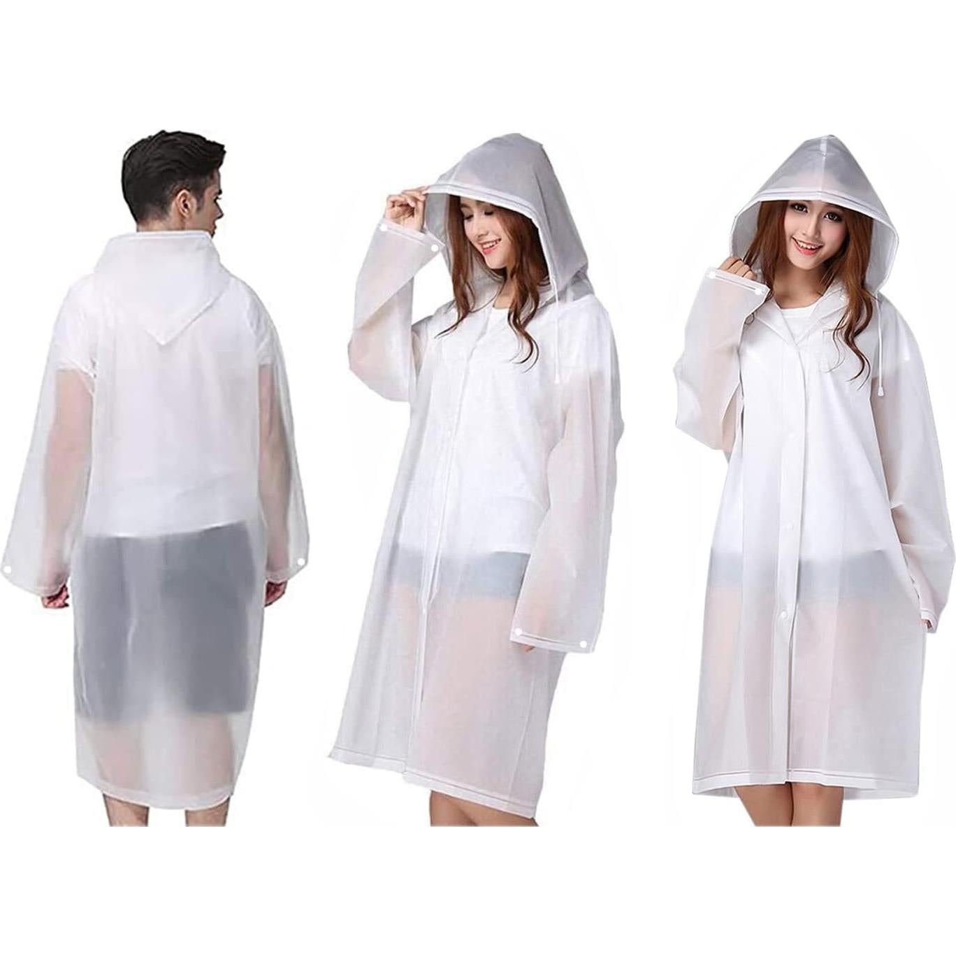Ponchos de Lluvia Cosowe Reutilizables 2 Unidades Adultos