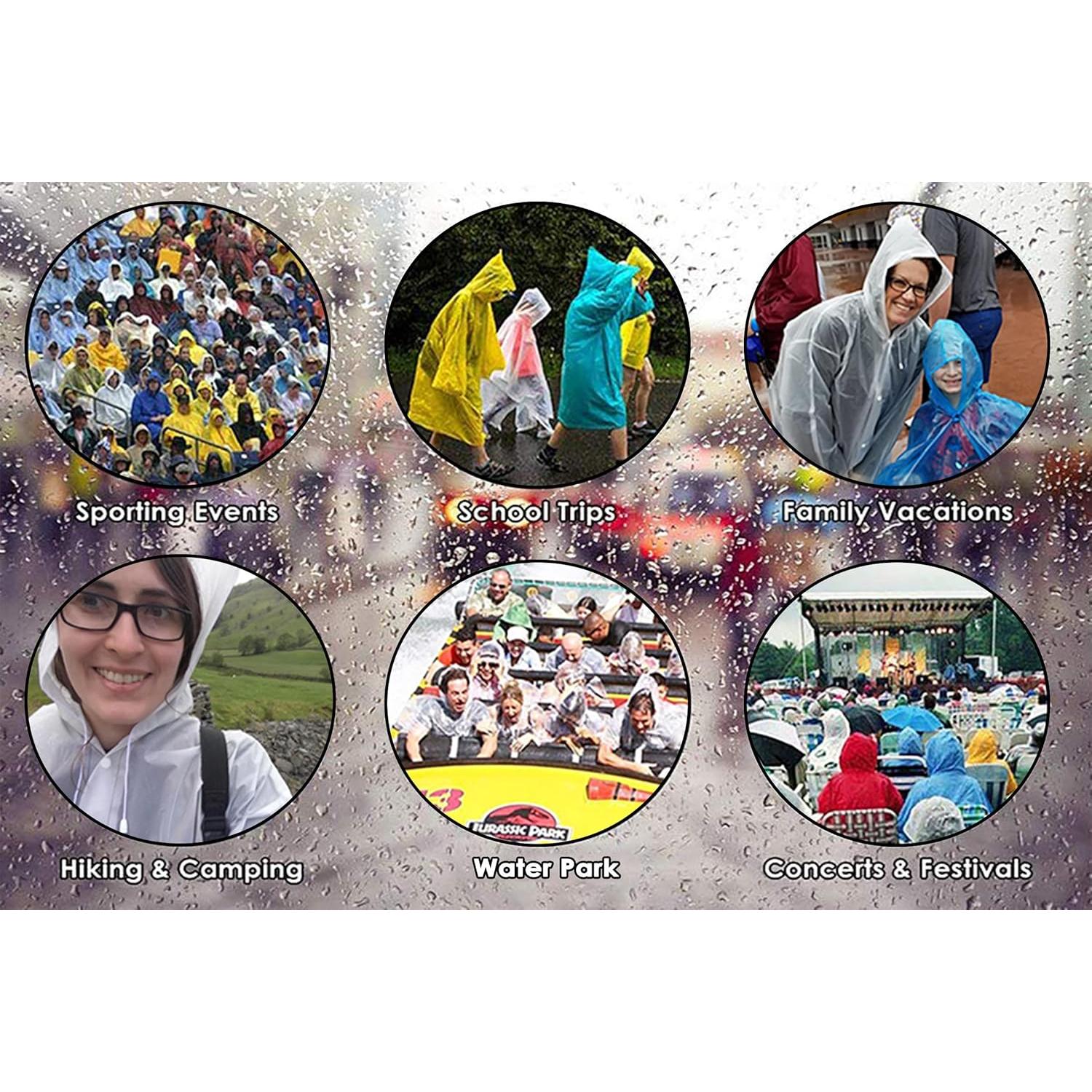 Ponchos de Lluvia Cosowe Reutilizables 2 Unidades Adultos