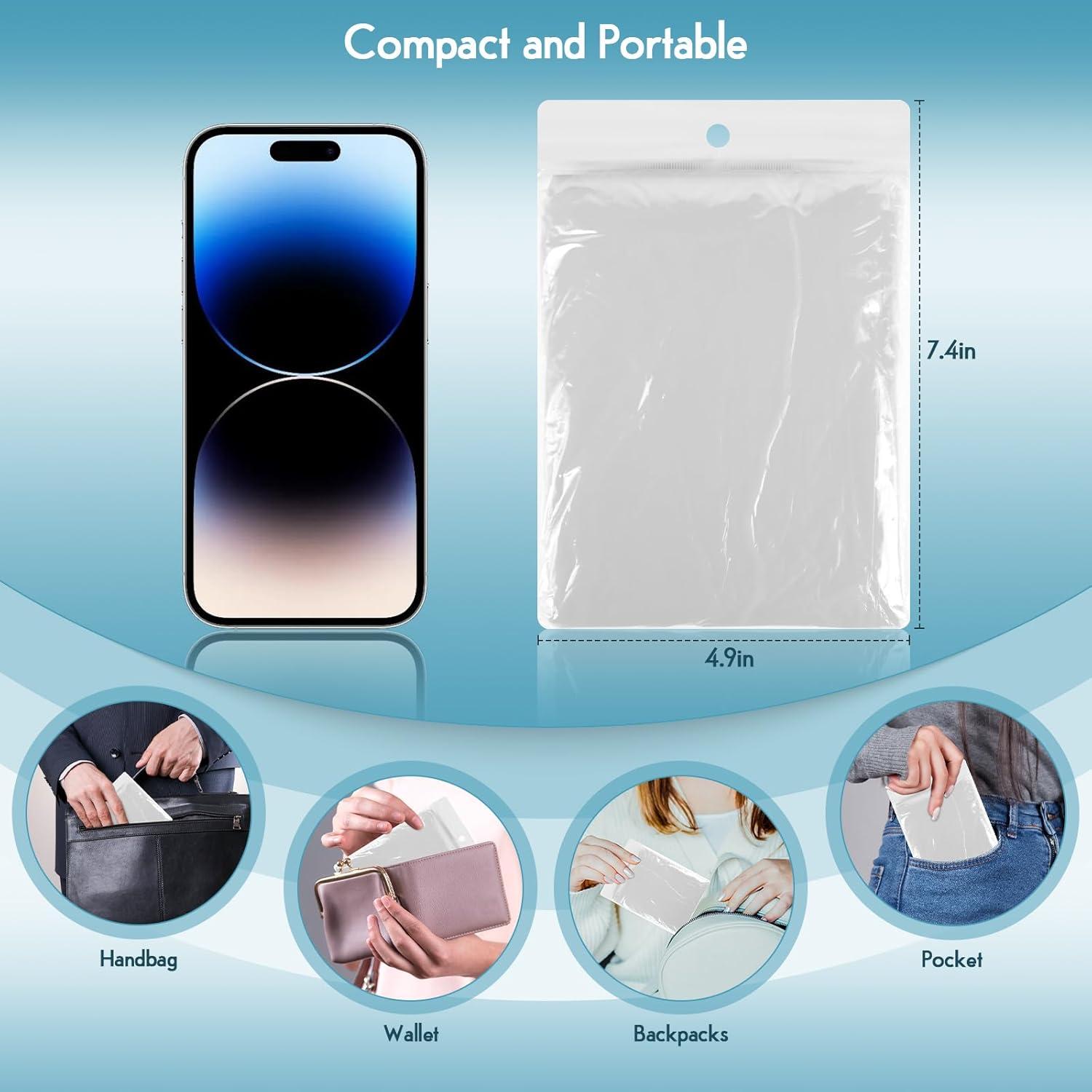 Paquete de 3 Ponchos de Lluvia Desechables Unisex - Impermeables