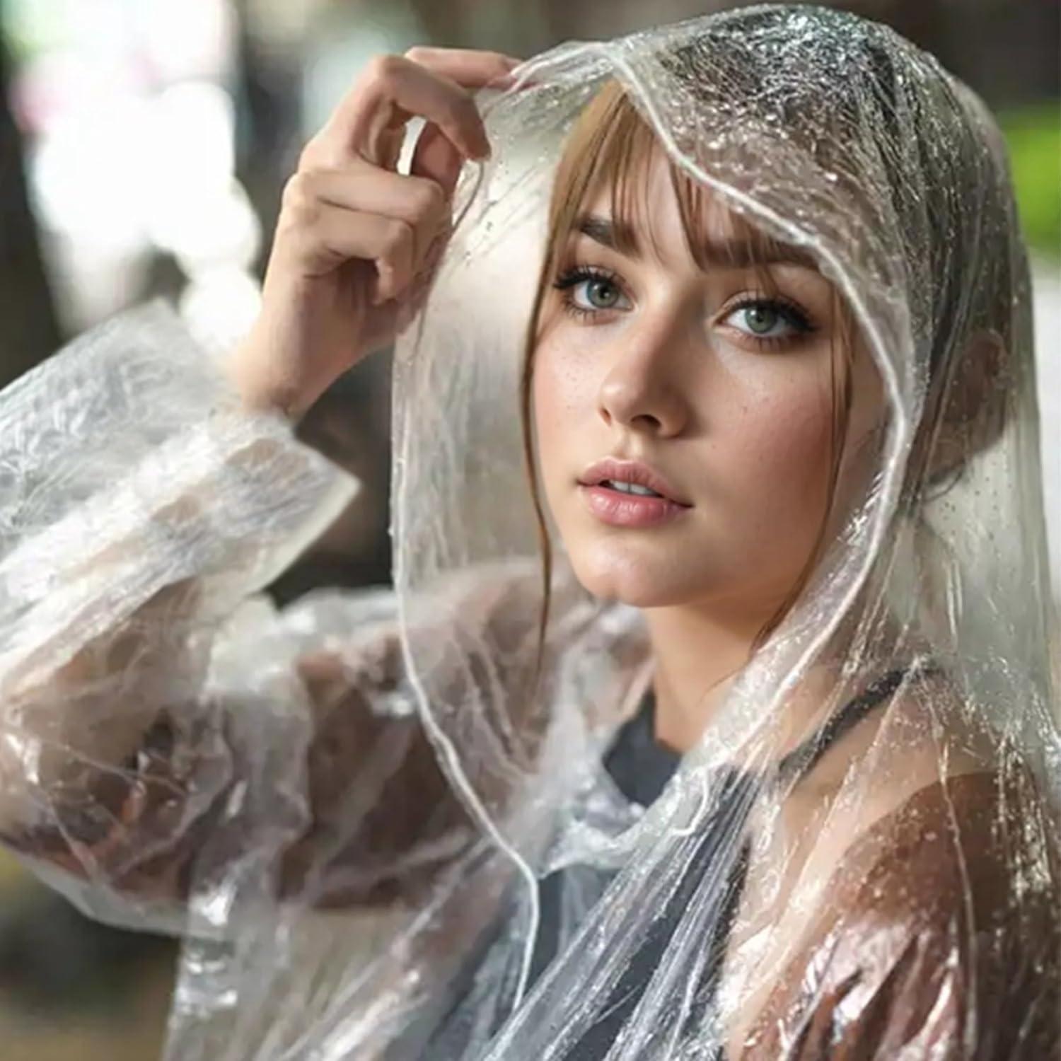 Ponchos de lluvia desechables BREENHILL 8 unidades para niños y adultos