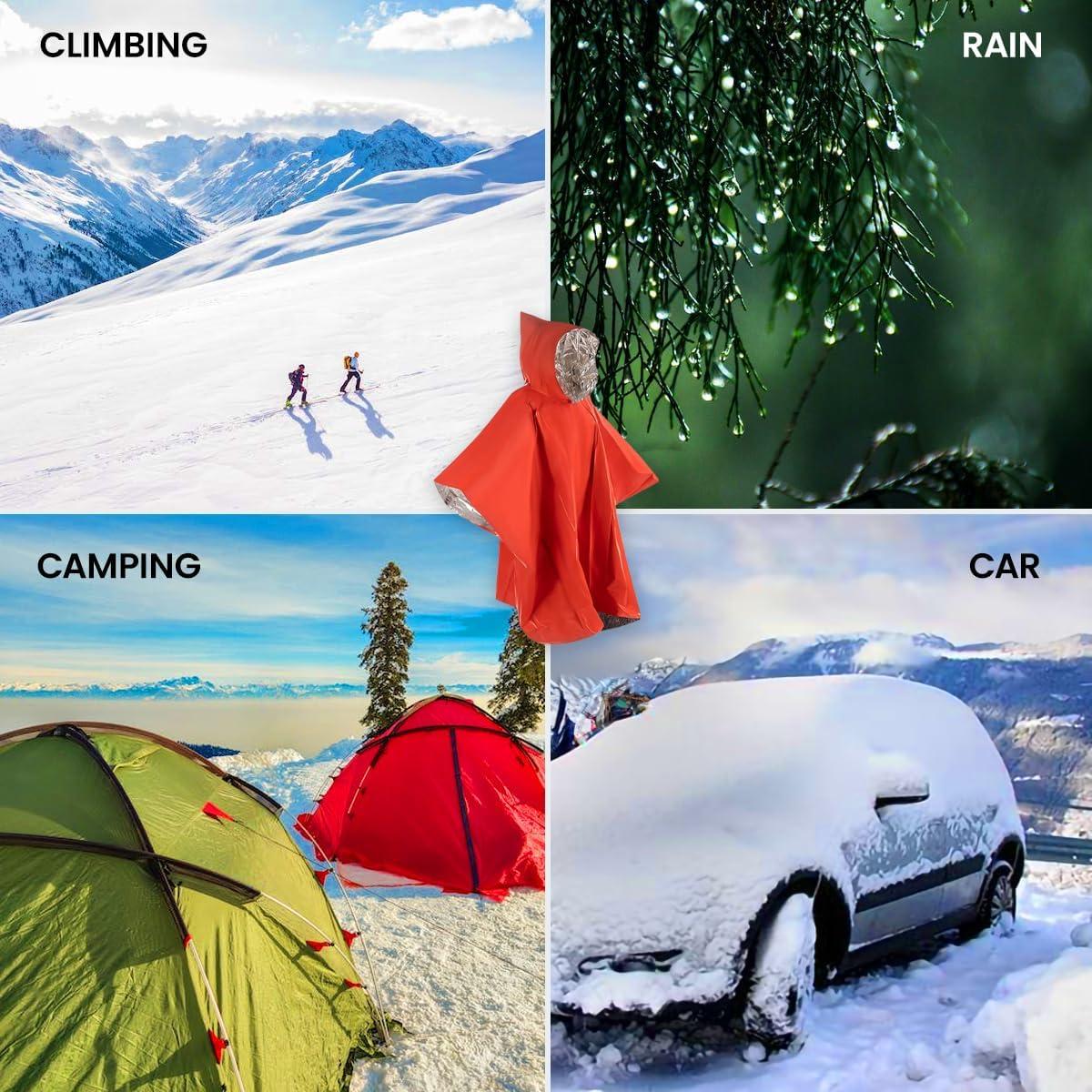 Poncho de Supervivencia Hero para Camping - Aislamiento Térmico