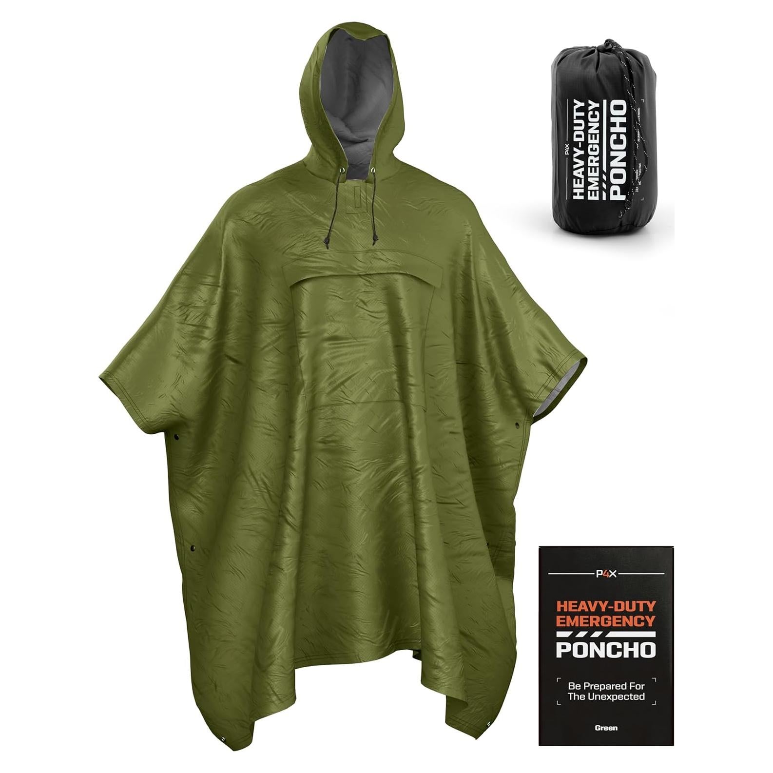 Poncho de Lluvia Reutilizable Prepared4X - Impermeable Adulto