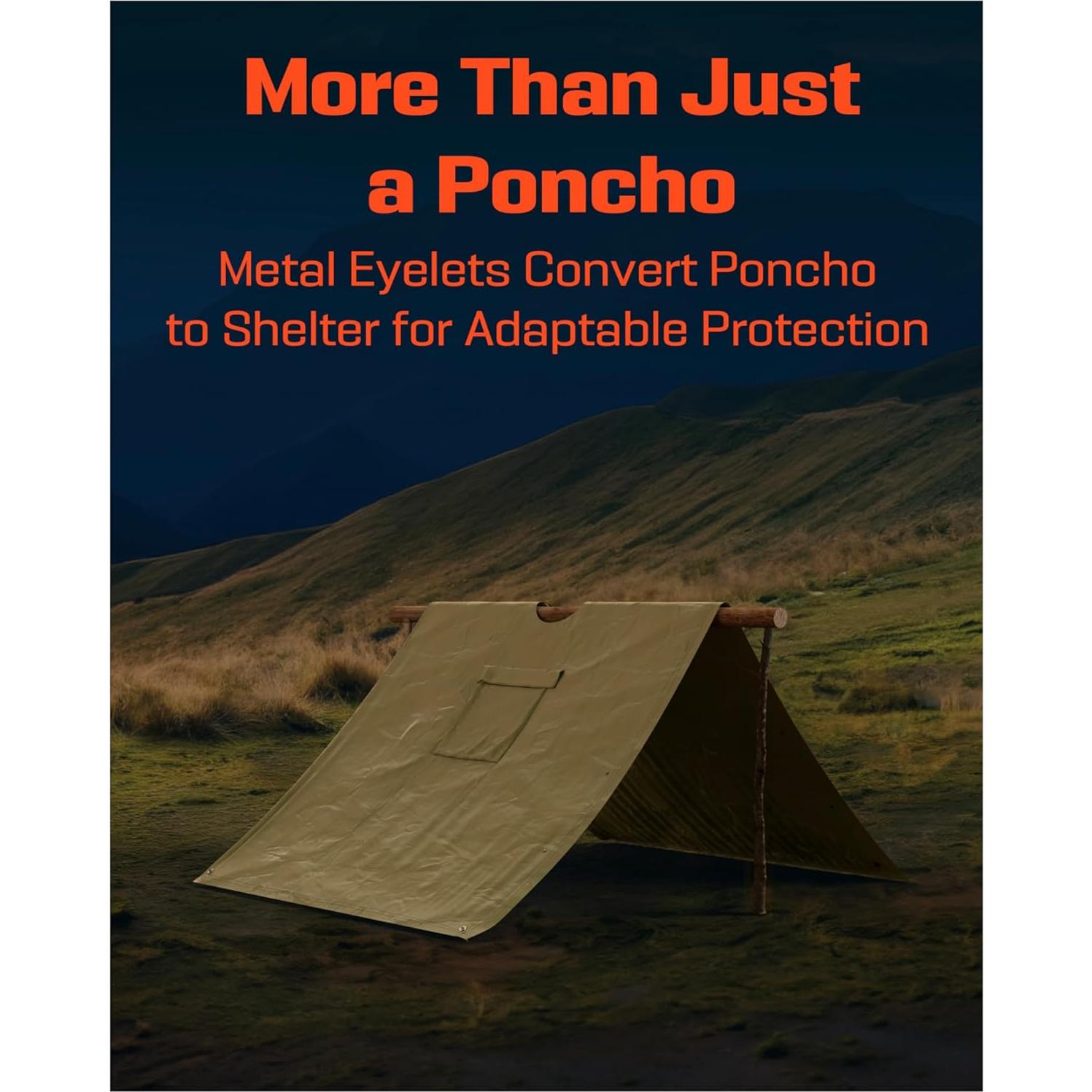 Poncho de Lluvia Reutilizable Prepared4X - Impermeable Adulto