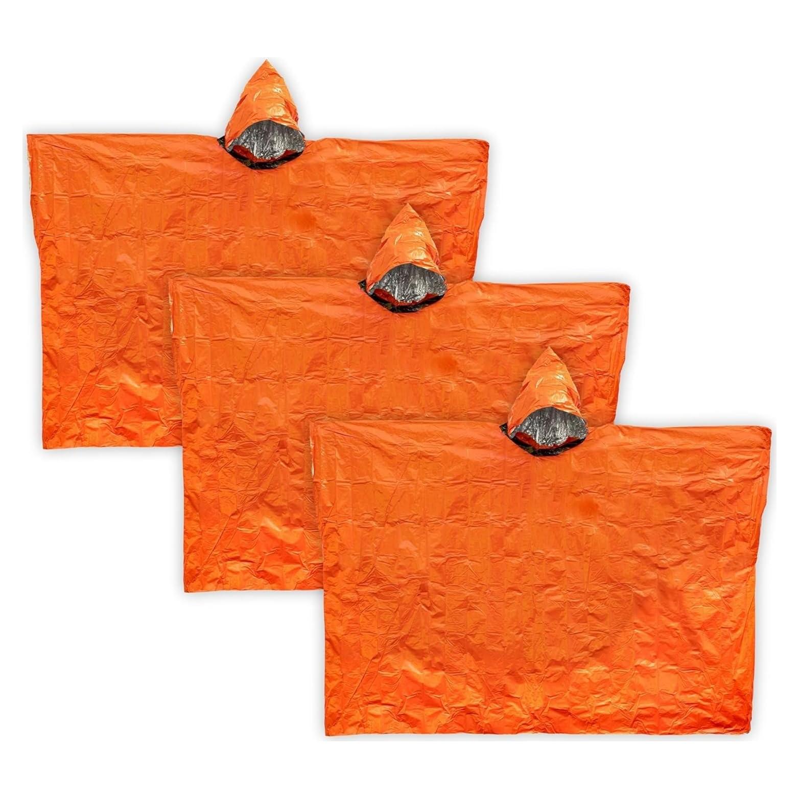 Poncho Impermeable Reflectante S.O.L. - 3 Unidades, Adulto Unisex