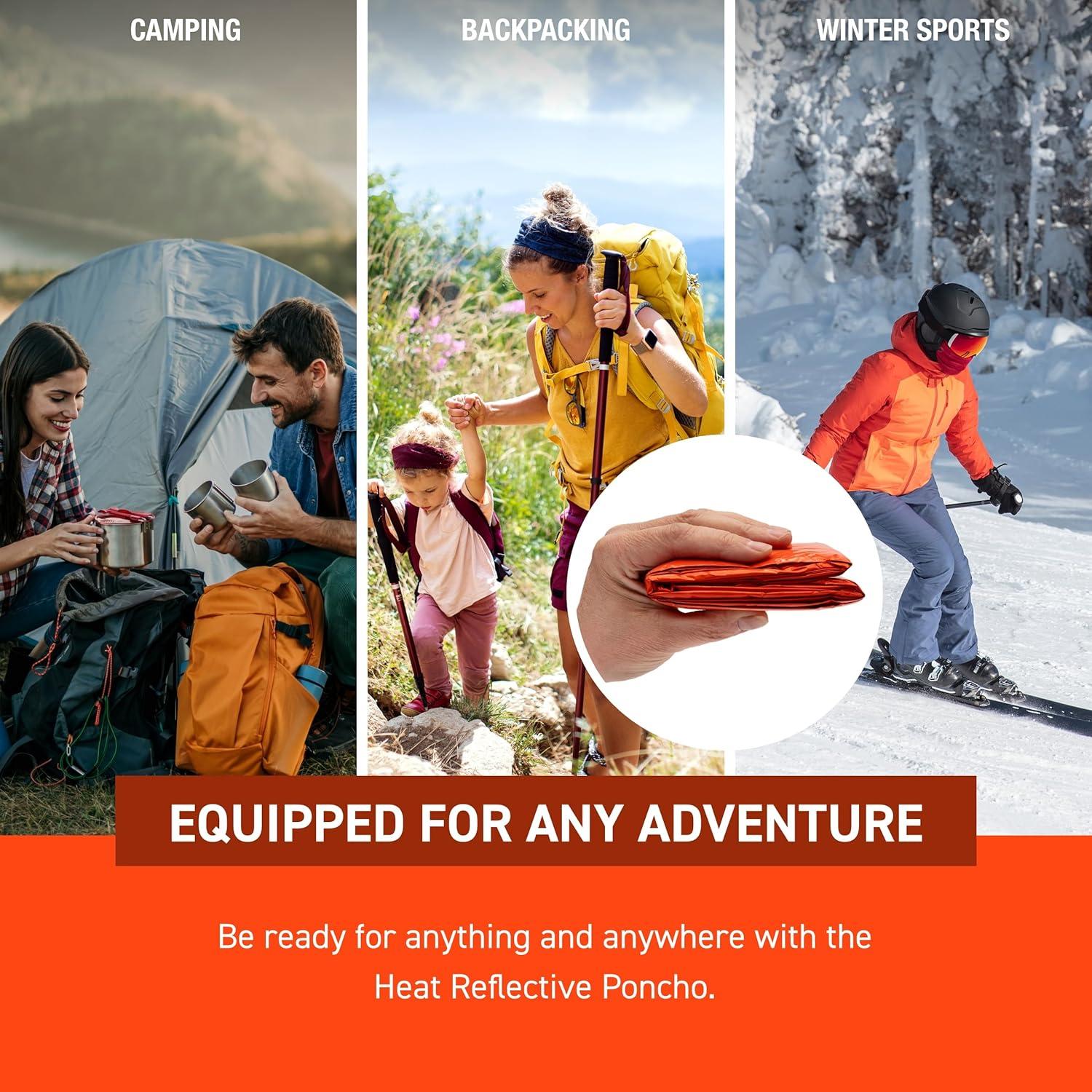 Poncho Impermeable Reflectante S.O.L. - 3 Unidades, Adulto Unisex