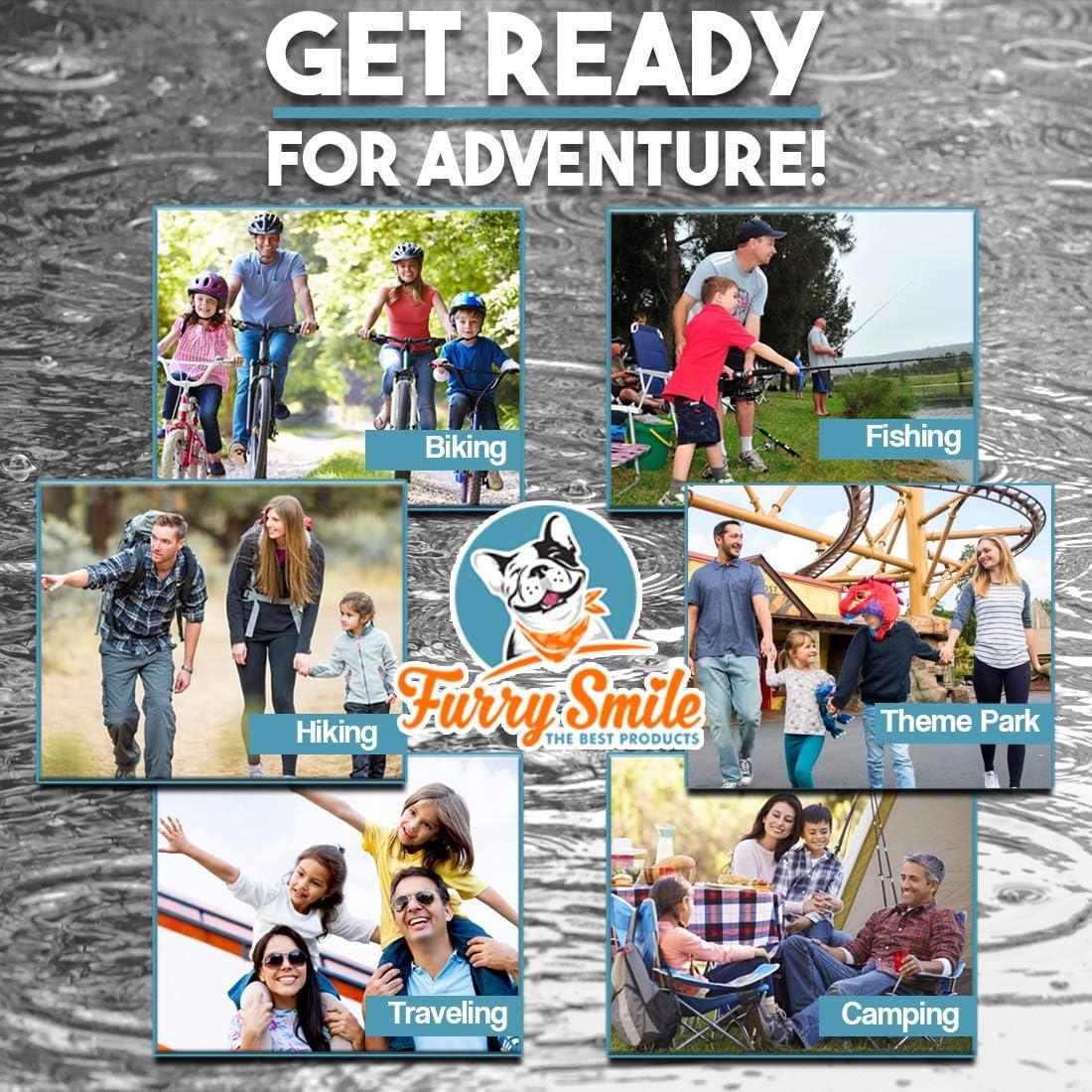 Ponchos de Lluvia Desechables Furry Smile - Paquete de 4 Niños