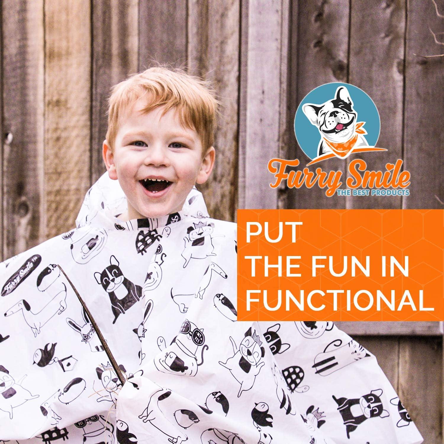 Poncho de Lluvia para Niños Furry Smile - Pack de 4 - Impermeables