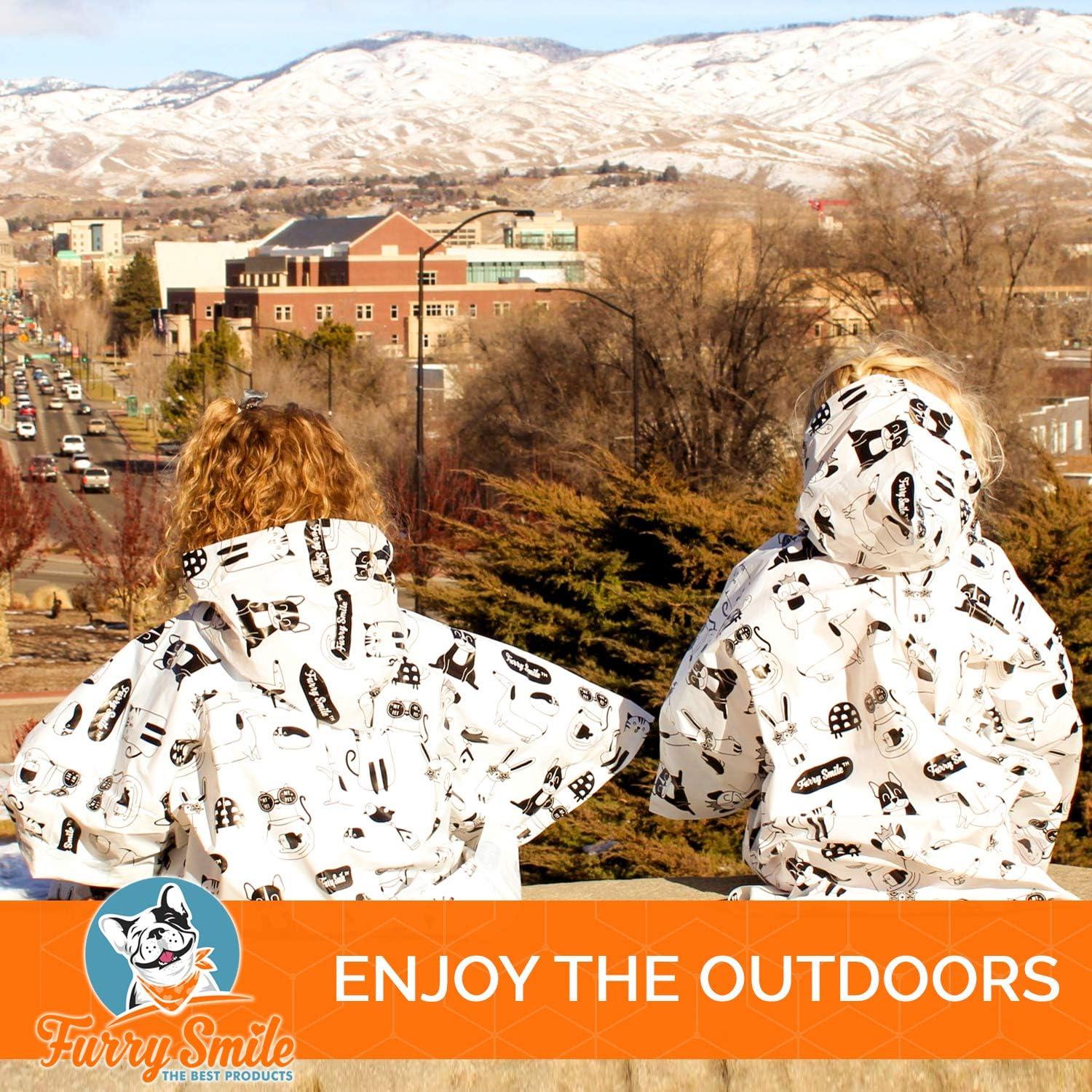 Poncho de Lluvia para Niños Furry Smile - Pack de 4 - Impermeables