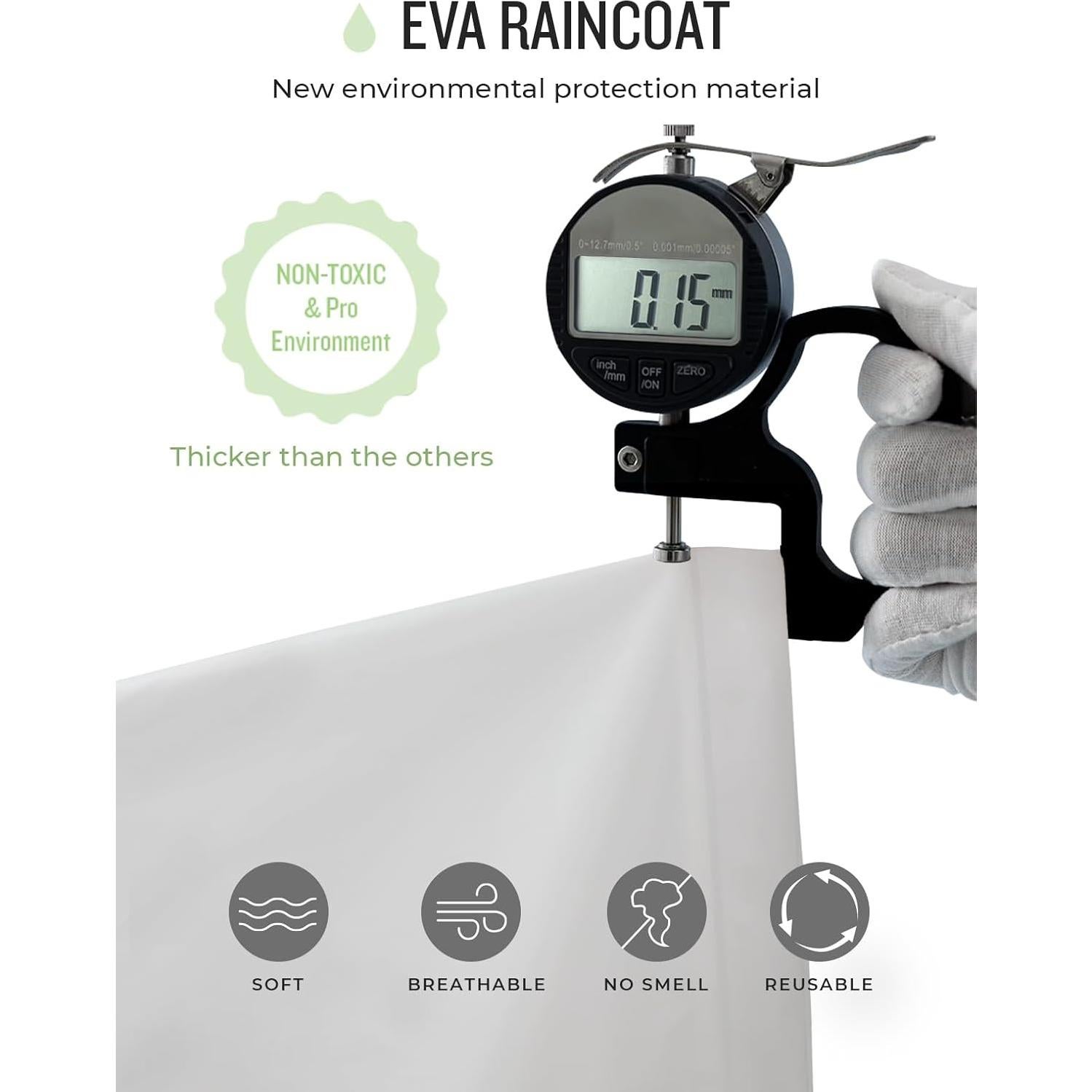 Poncho de Lluvia Reutilizable MOCOTONO EVA Engrosado Adulto