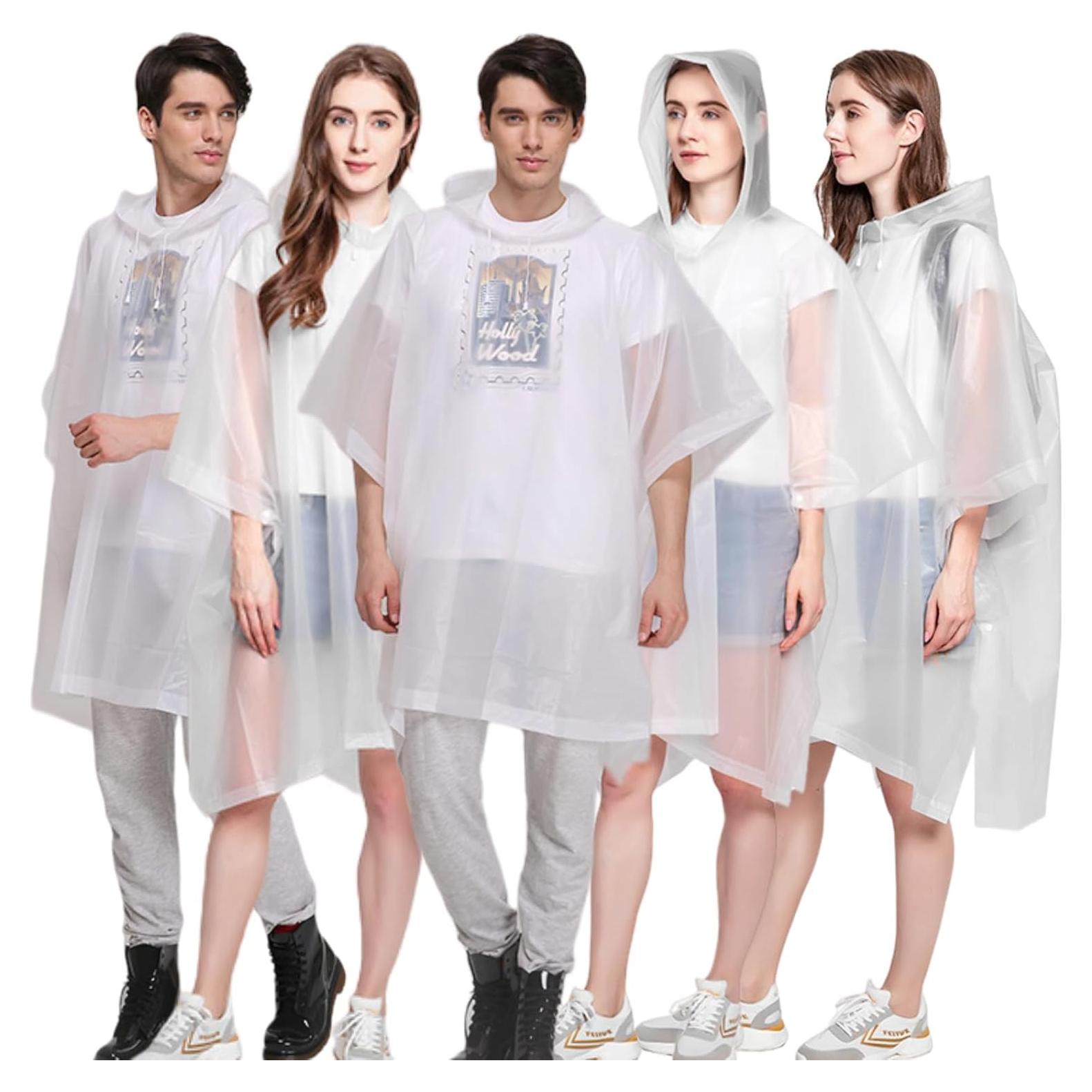 Poncho de Lluvia Reutilizable RUISHYY para Adultos 130x100cm