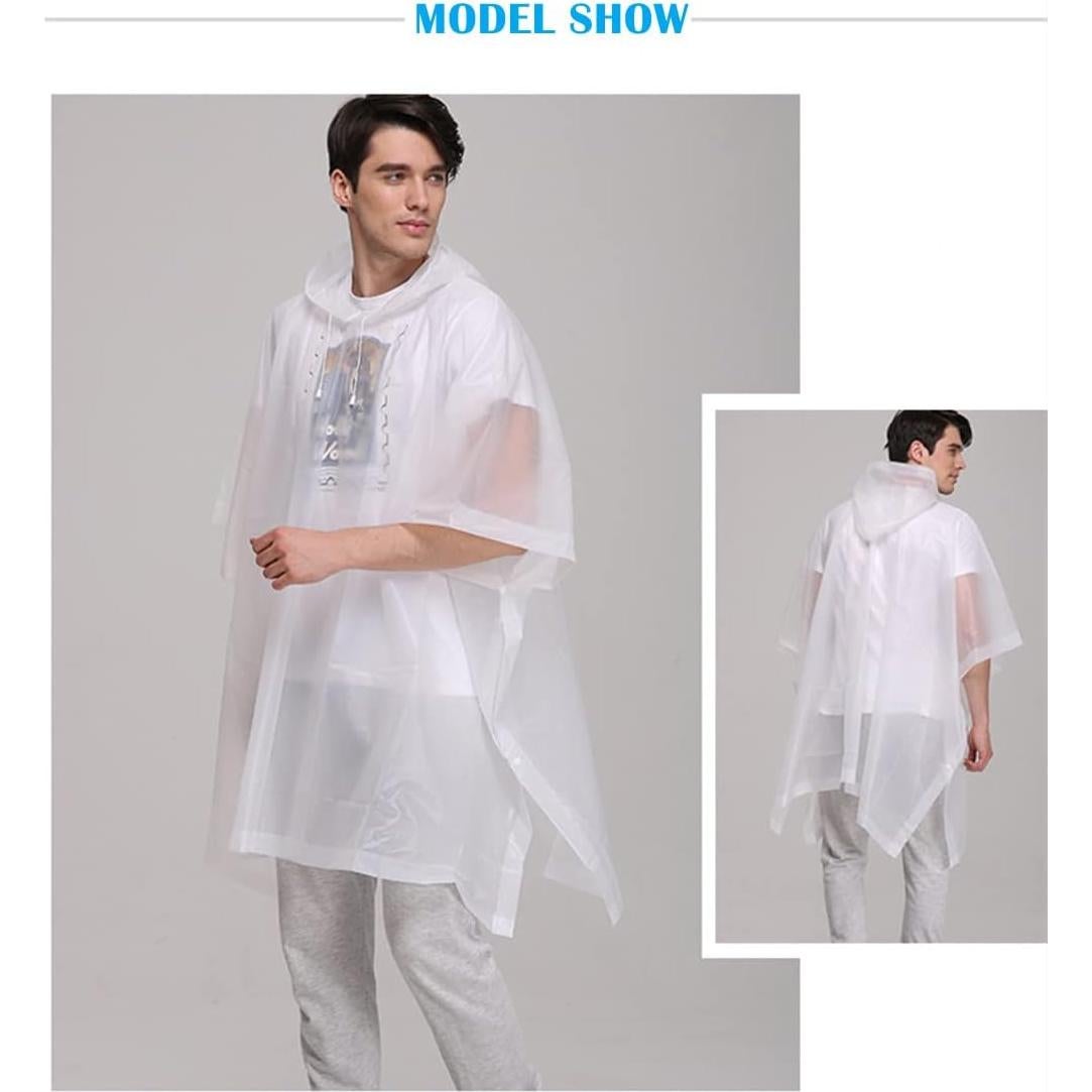 Poncho de Lluvia Reutilizable RUISHYY para Adultos 130x100cm