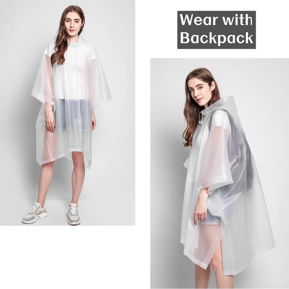Poncho de Lluvia Reutilizable RUISHYY para Adultos 130x100cm