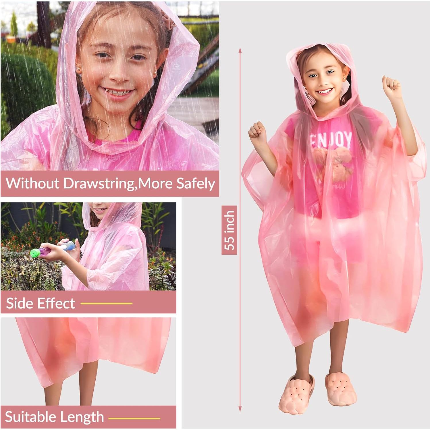 Ponchos Desechables Impermeables para Lluvia - Paquete Familiar 6 Unidades
