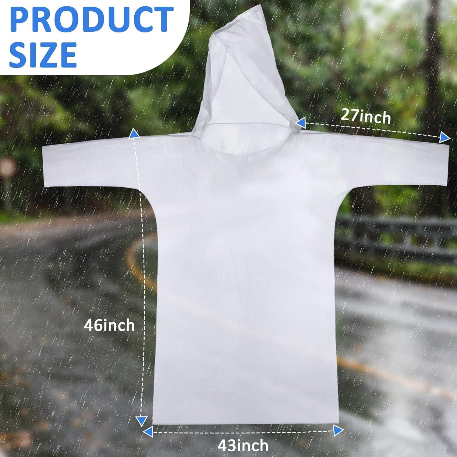 Wesiti 250 Ponchos de Lluvia Desechables Transparentes