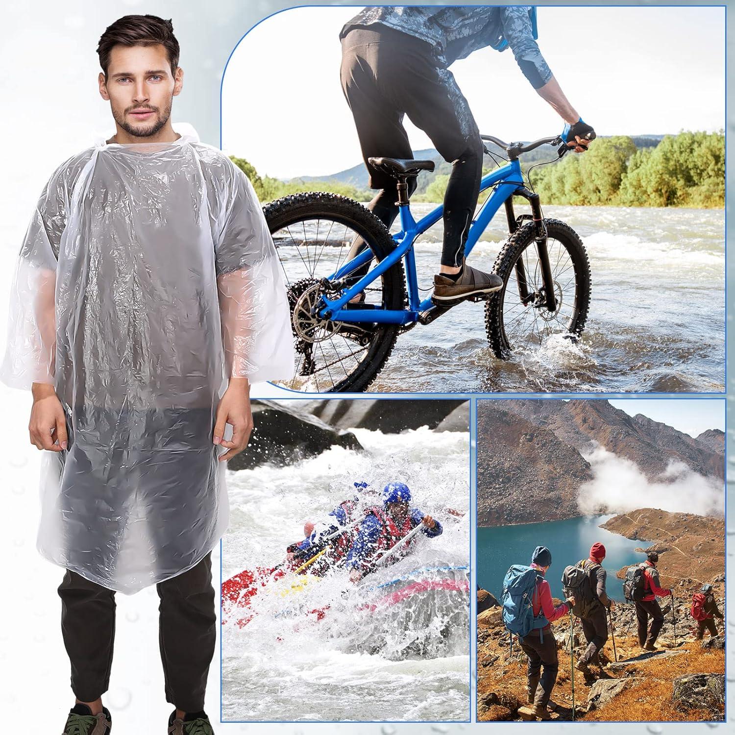 Wesiti 250 Ponchos de Lluvia Desechables Transparentes