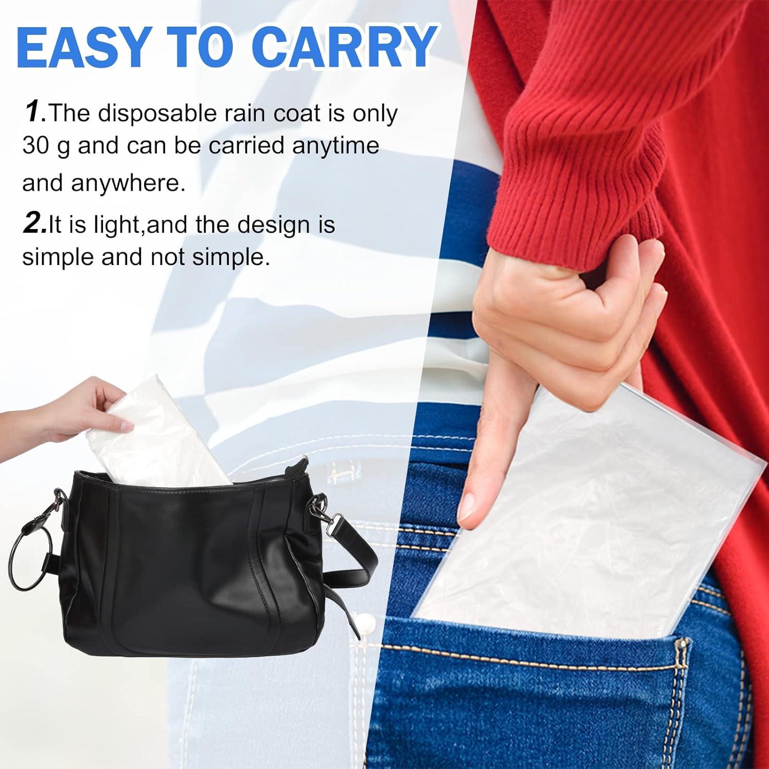 Wesiti 250 Ponchos de Lluvia Desechables Transparentes