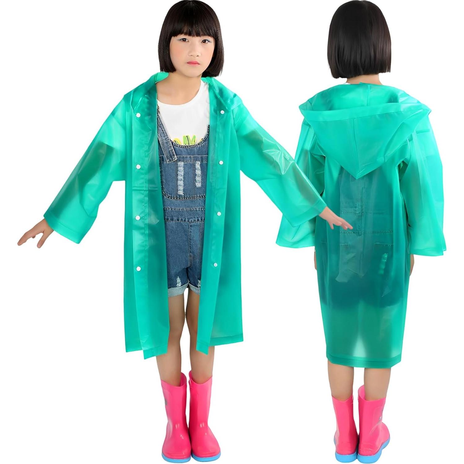 Ponchos de Lluvia Reutilizables Cosowe para Niños 110x55cm