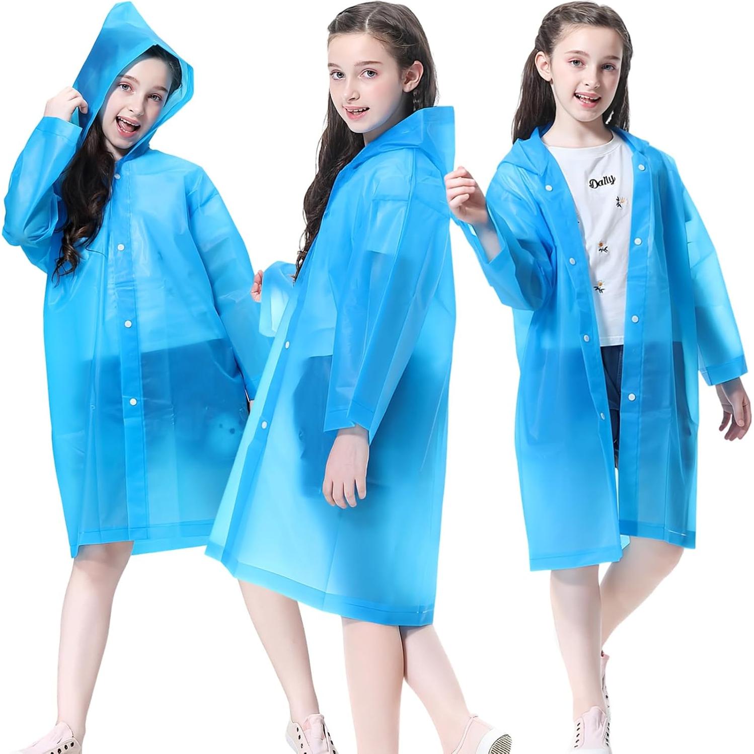 Ponchos de Lluvia Reutilizables Cosowe para Niños 110x55cm