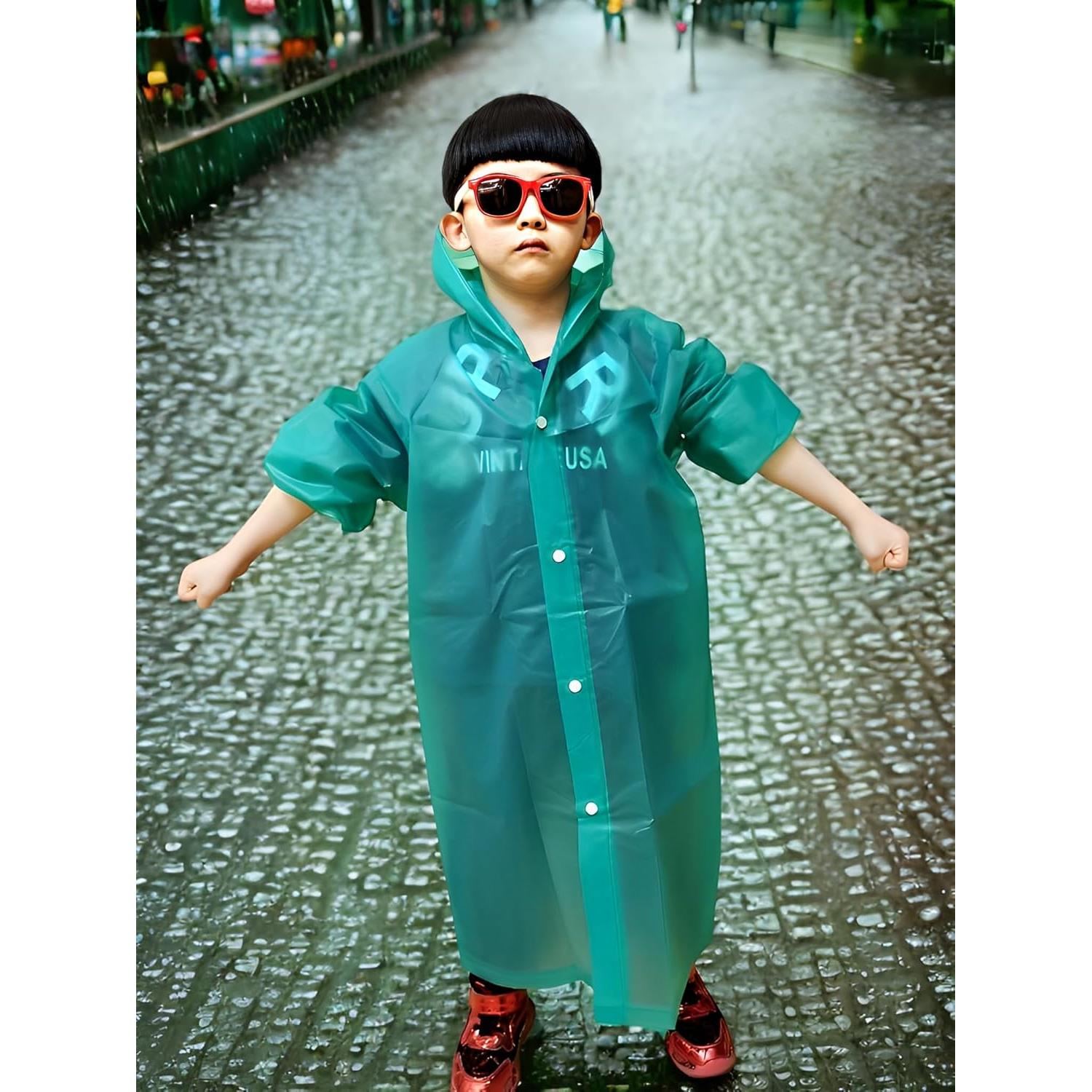 Ponchos de Lluvia Reutilizables Cosowe para Niños 110x55cm