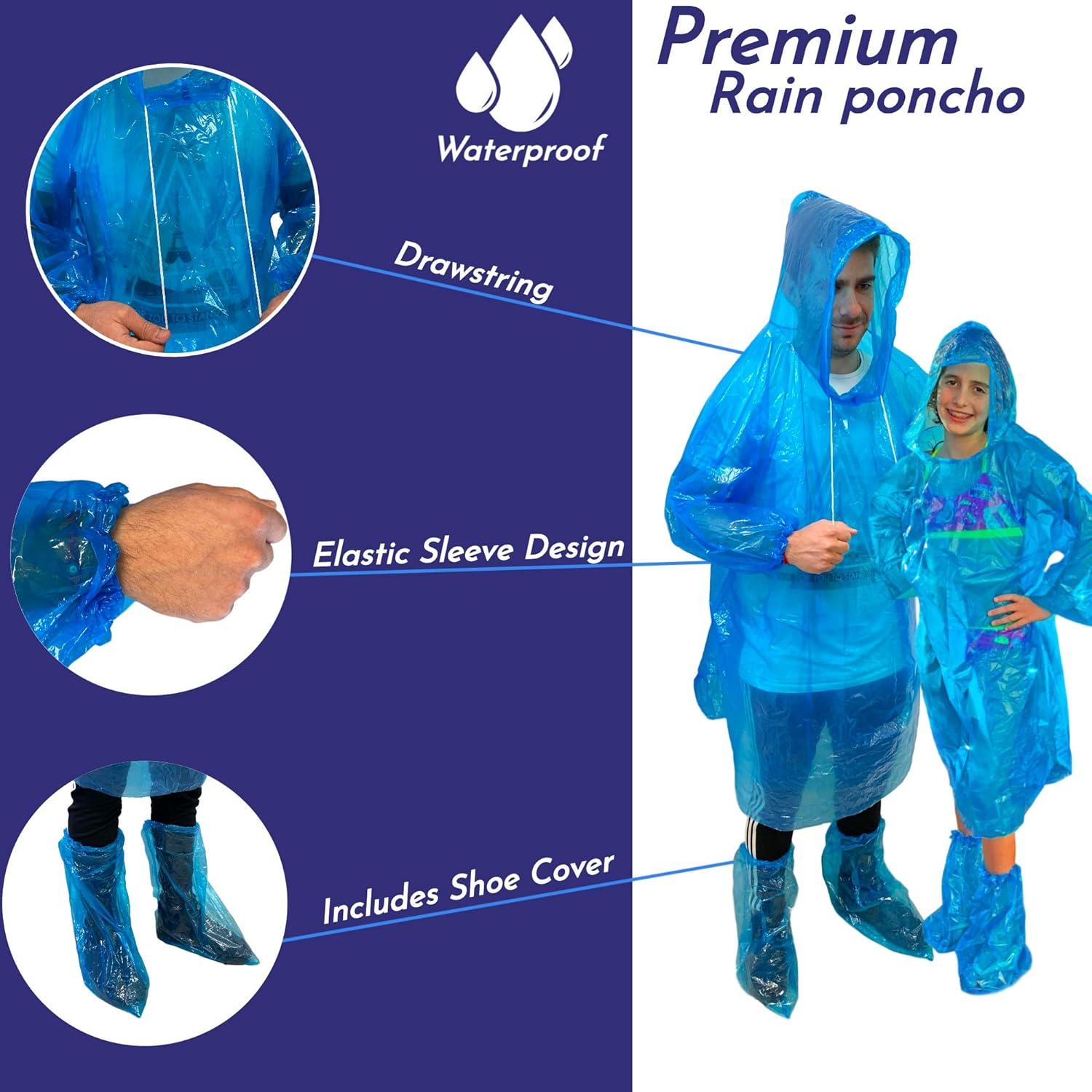 Ponchos de Lluvia Budgetizer Familiares Extra Gruesos - 10 Piezas