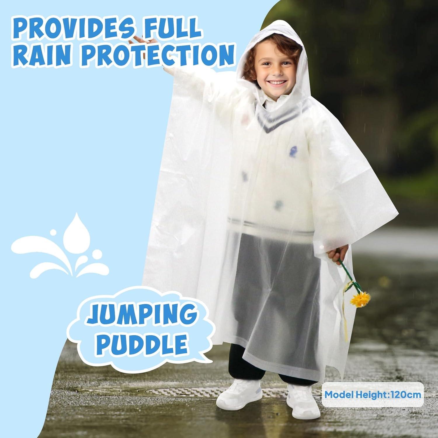Ponchos de Lluvia Impermeables ANYOO para Niños 2 Paquete