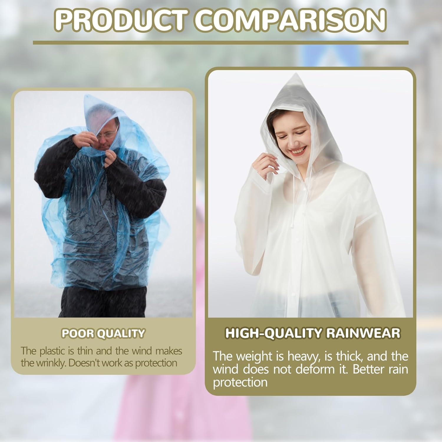 Ponchos de Lluvia Reutilizables TYLIN para Adultos 2 Pcs