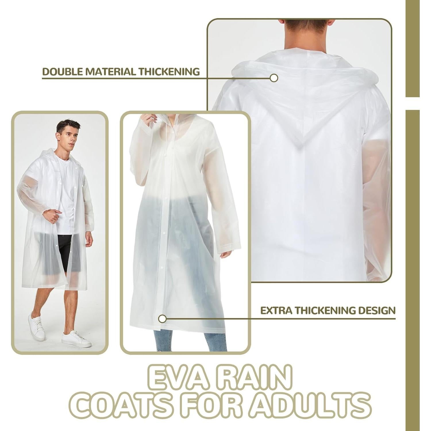 Ponchos de Lluvia Reutilizables TYLIN para Adultos 2 Pcs