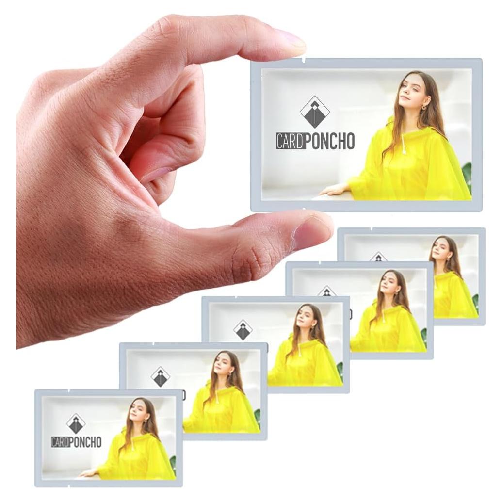 Ponchos desechables rojos CARDPONCHO para adultos - Pack de 5