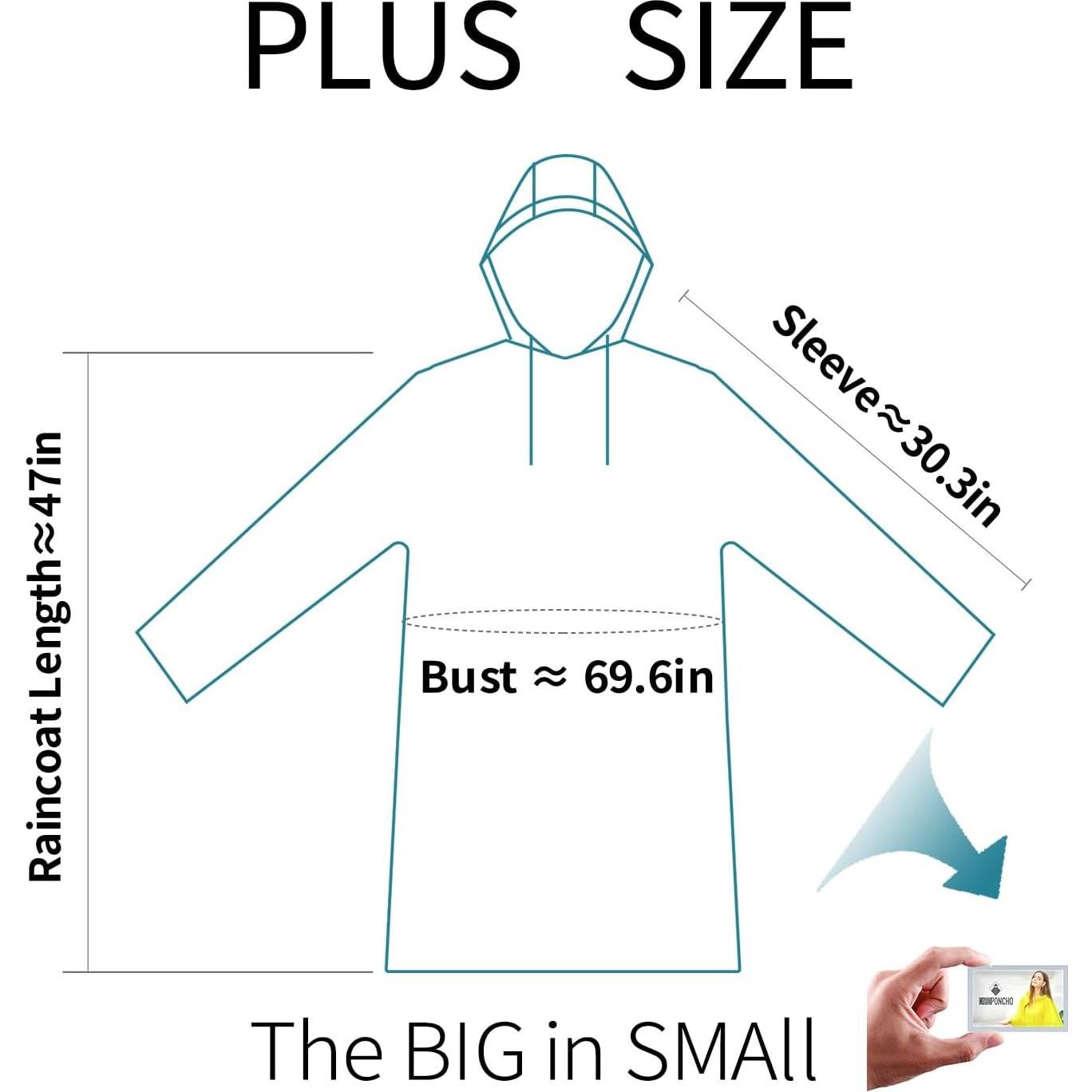 Ponchos desechables rojos CARDPONCHO para adultos - Pack de 5