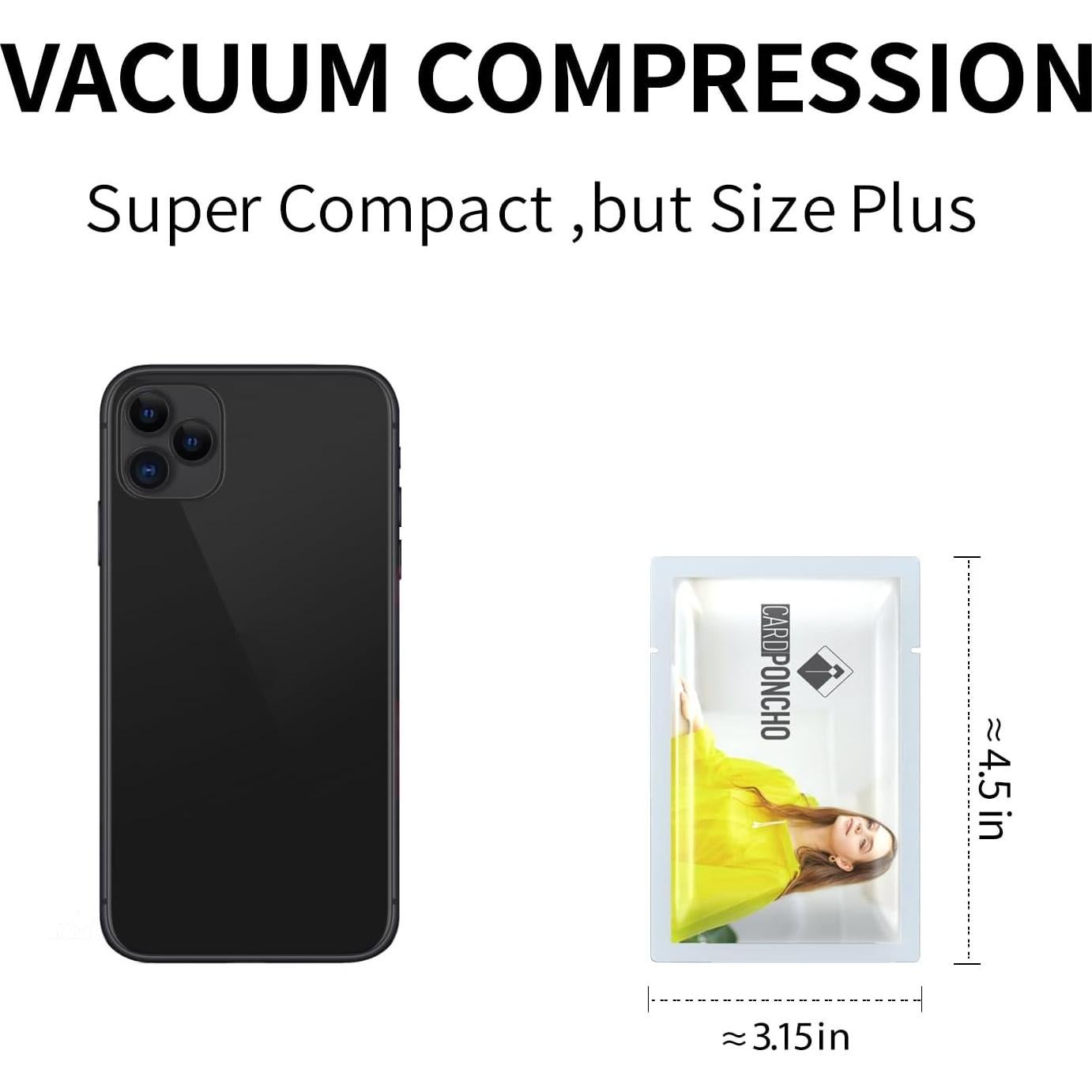 Ponchos desechables rojos CARDPONCHO para adultos - Pack de 5