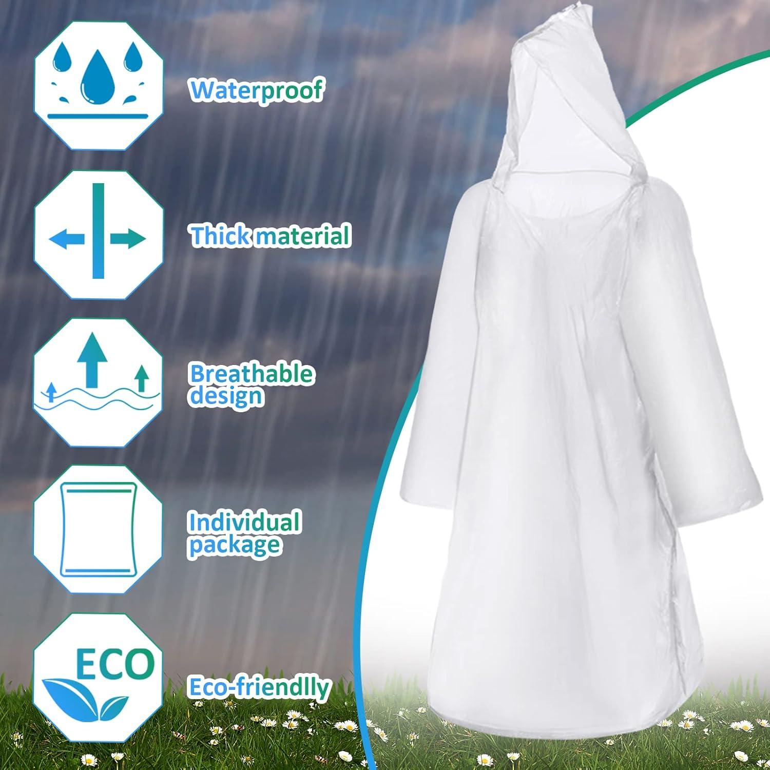 200 Ponchos de Lluvia Desechables Mumufy Adultos Impermeables