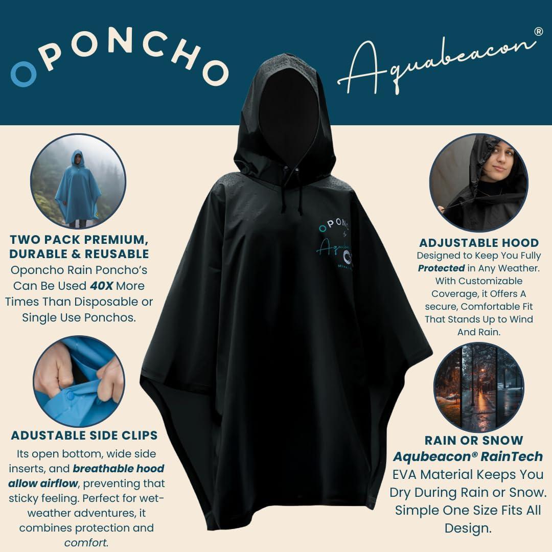 Oponcho Aquabeacon 2 Pack Ponchos Impermeables Unisex 0.45kg