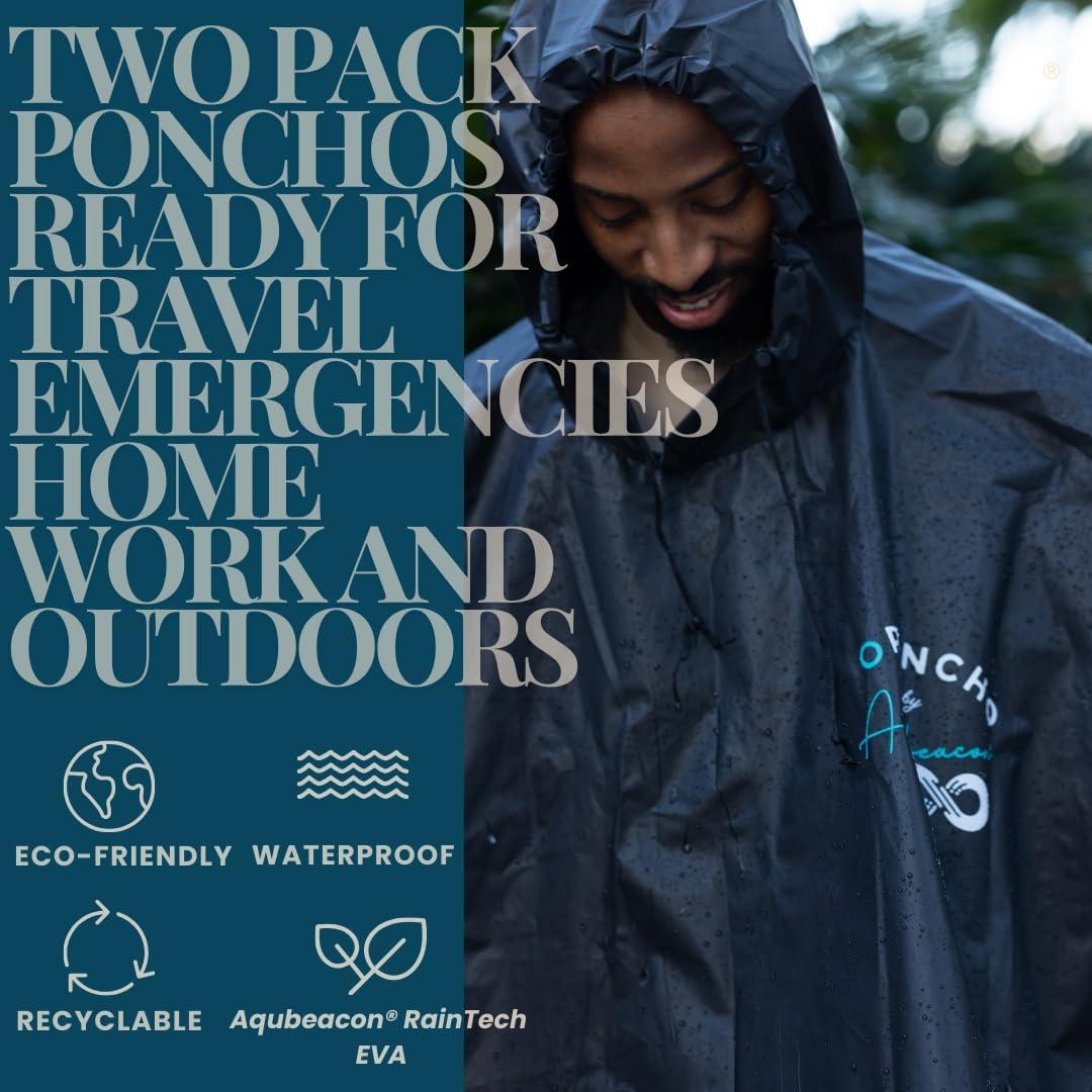 Oponcho Aquabeacon 2 Pack Ponchos Impermeables Unisex 0.45kg
