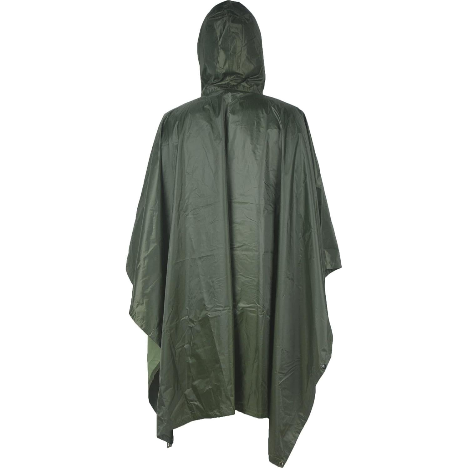 Poncho de Lluvia Impermeable LOOGU Verde Talla Única Multiusos