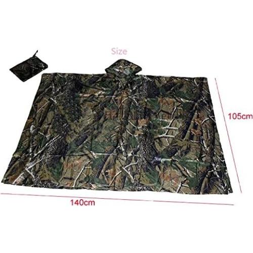 Poncho de Lluvia Impermeable LOOGU Verde Talla Única Multiusos