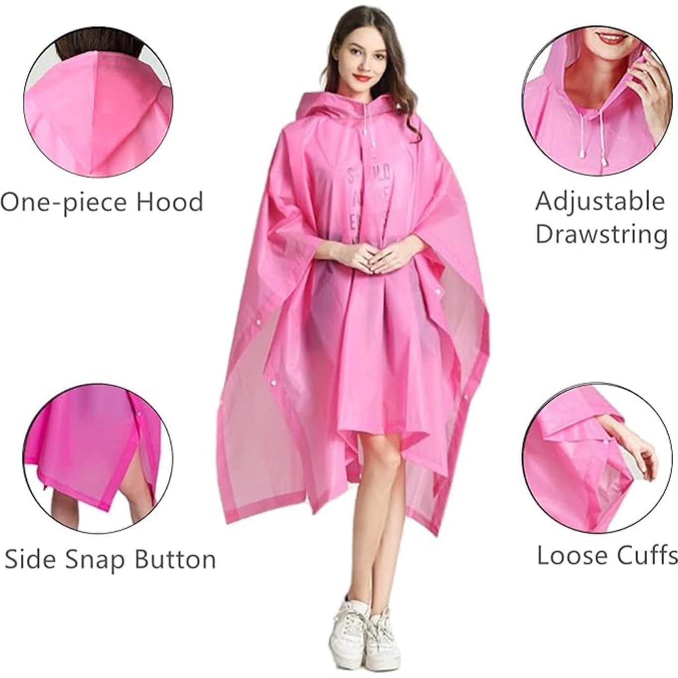 Ponchos de Lluvia Reutilizables GUKOY 2 Pcs Impermeables Unisex