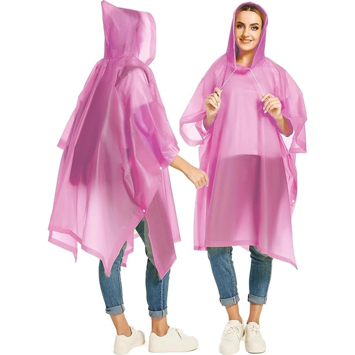 Ponchos de Lluvia Reutilizables GUKOY 2 Pcs Impermeables Unisex