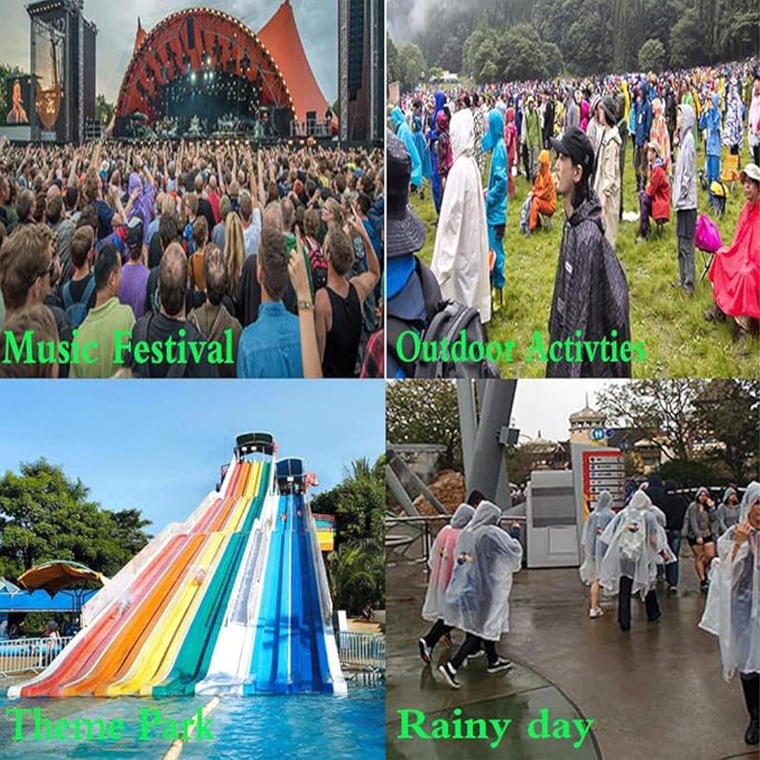 Ponchos de Lluvia Reutilizables GUKOY 2 Pcs Impermeables Unisex